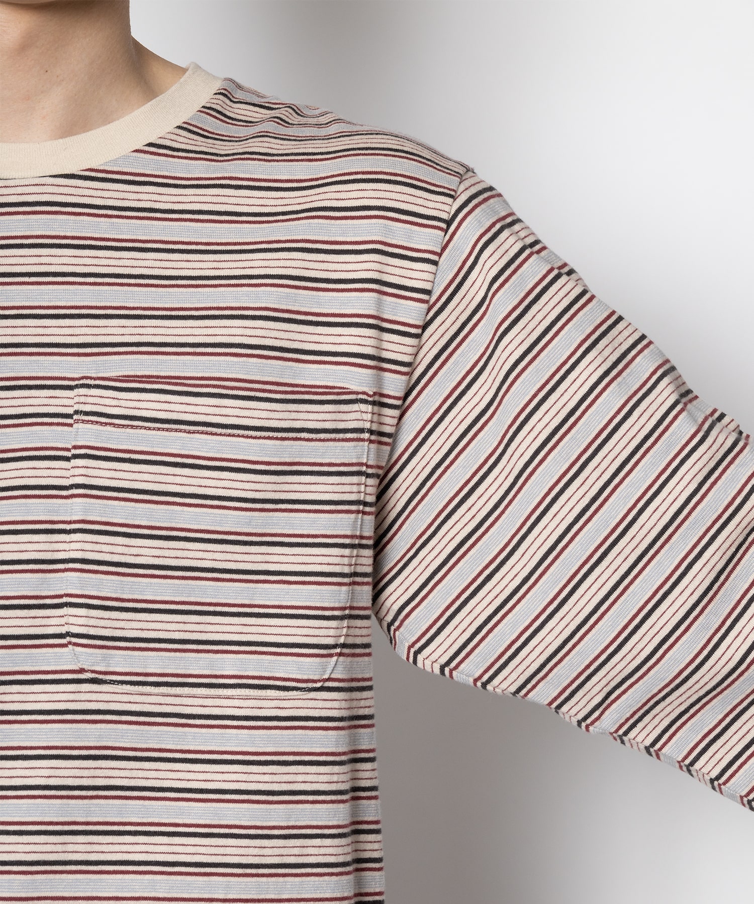 STRIPE LONG SLEEVE TEE SUGARHILL