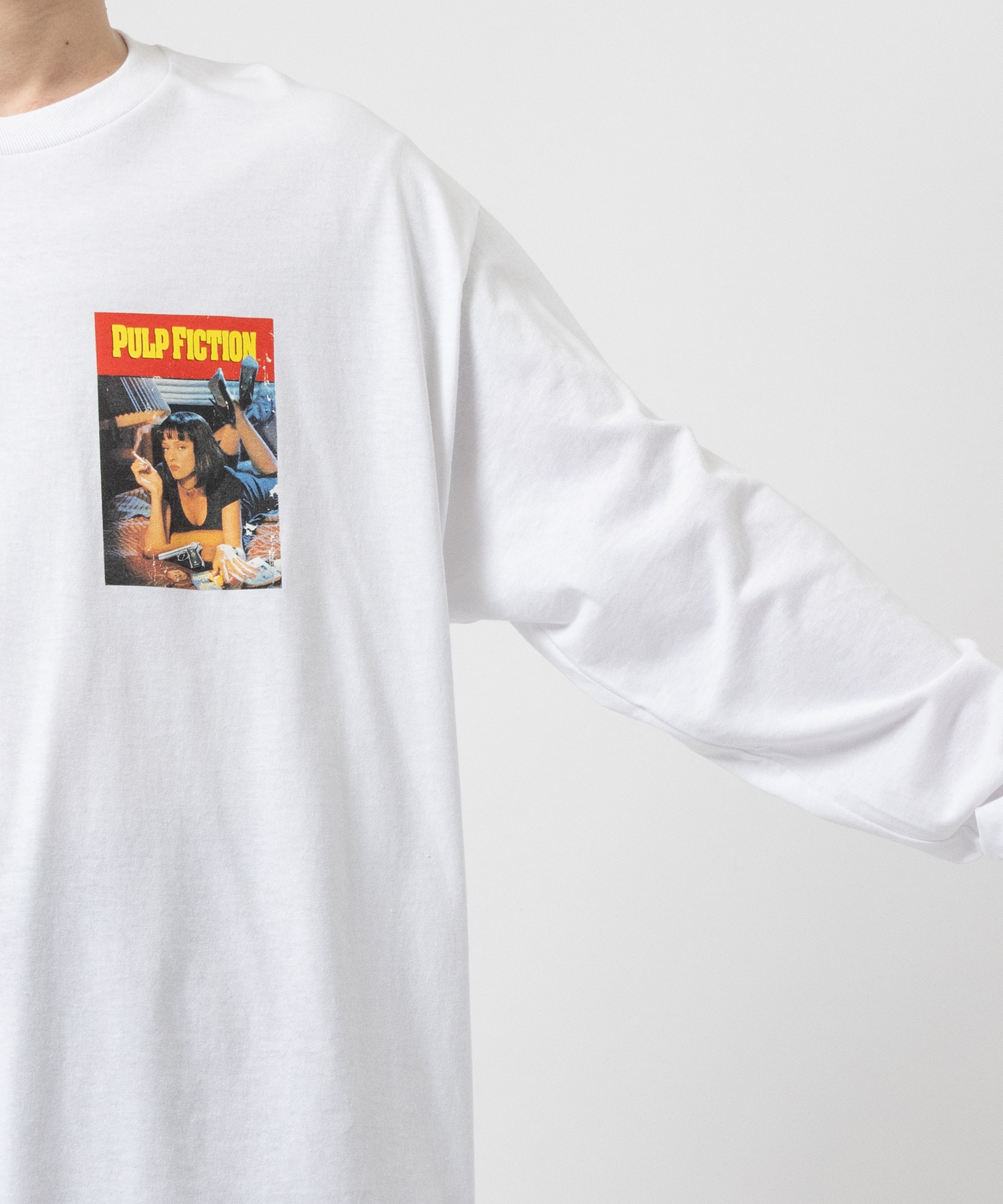 PULP FICTION / CREW NECK LONG SLEEVE T-SHIRT ( TYPE-3 ) WACKO MARIA