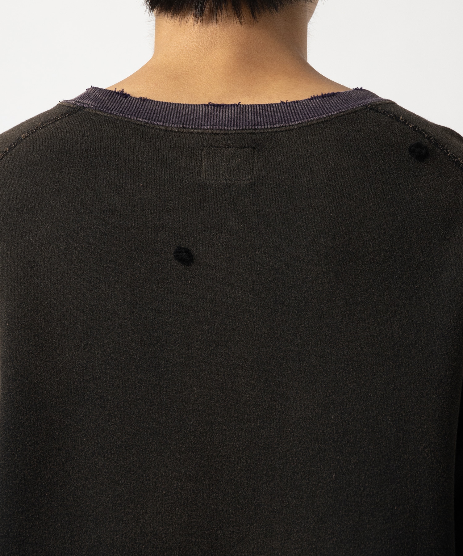 2-Tone Crew Neck Sweat Shirt - Cotton French Terry NEEDLES