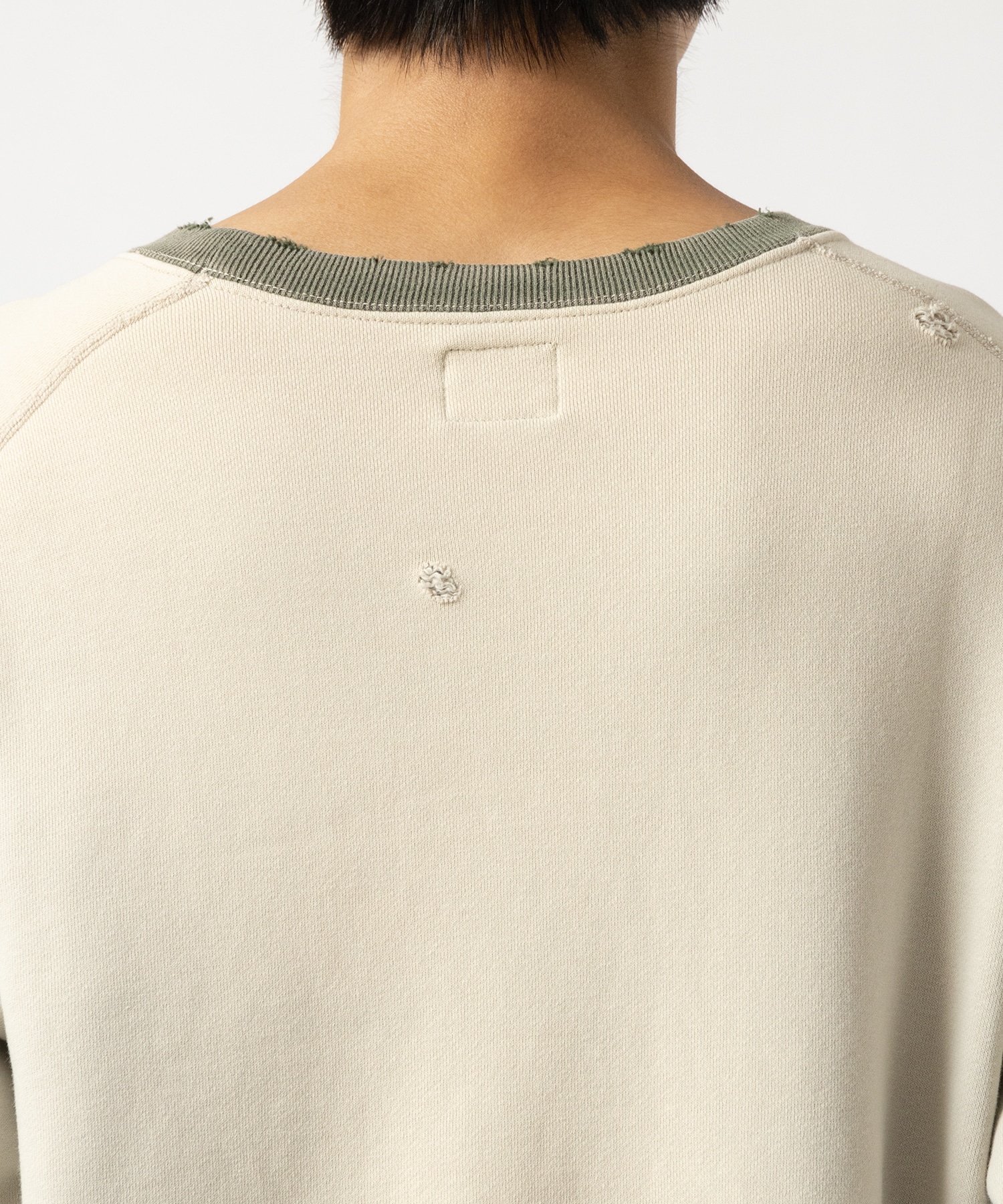 2-Tone Crew Neck Sweat Shirt - Cotton French Terry NEEDLES