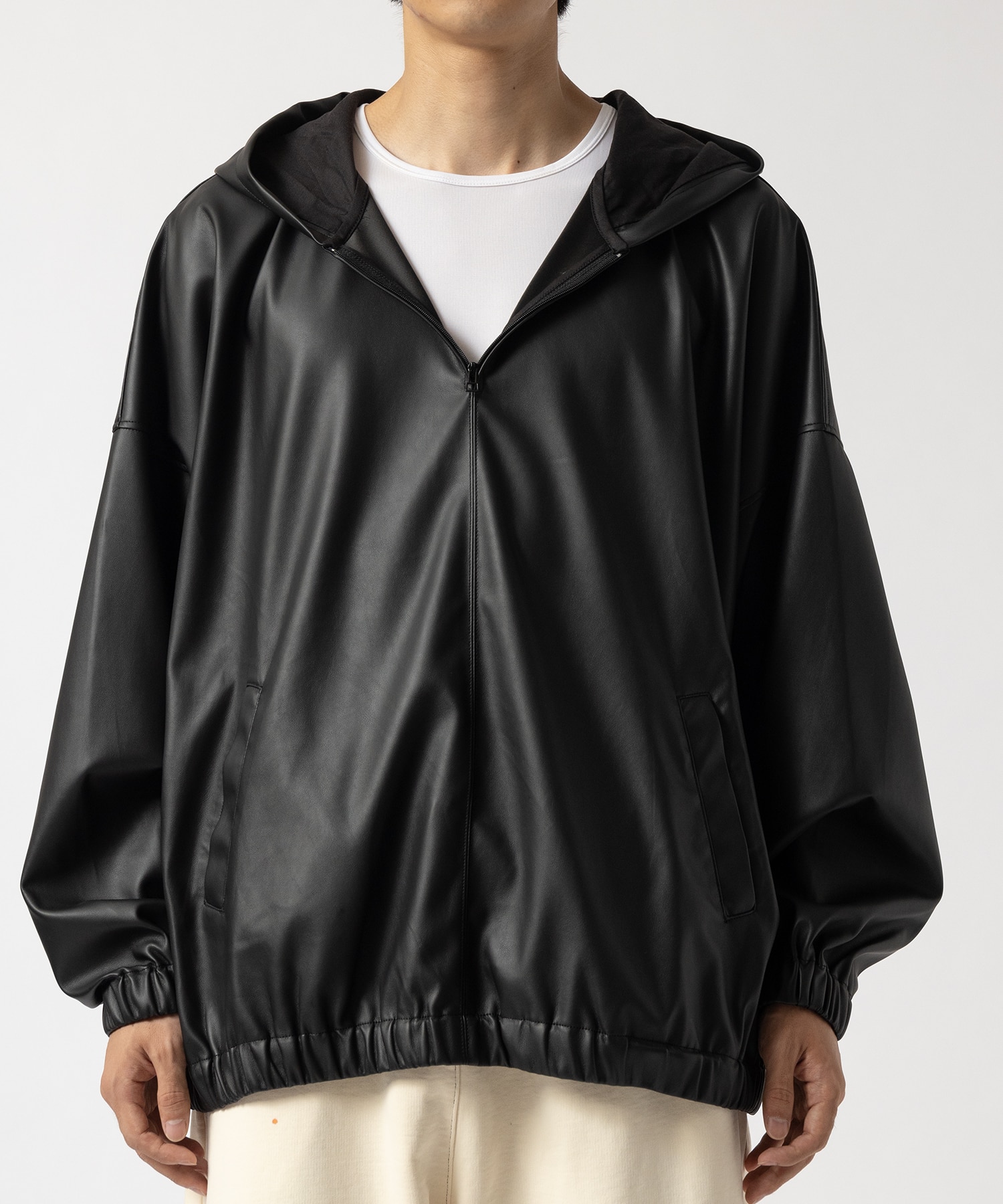 Faux Leather Hoodie BASICKS