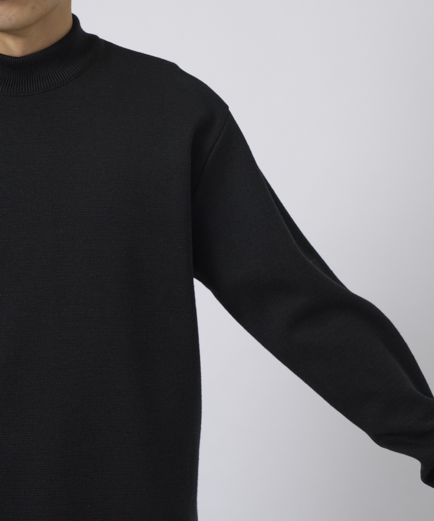 WOOL MILANO RIB MOCK NECK KNIT STUDIOUS