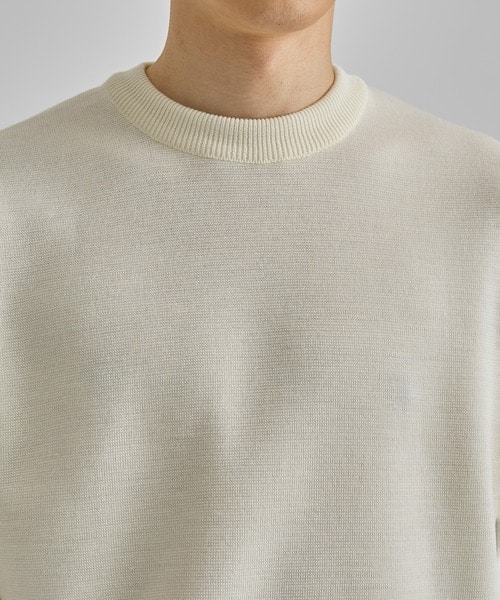 ×UT WOOL MILANO RIB CREW NECK KNIT STUDIOUS