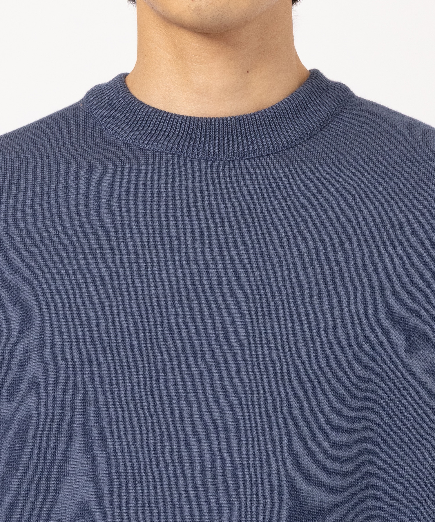 ×UT WOOL MILANO RIB CREW NECK KNIT STUDIOUS