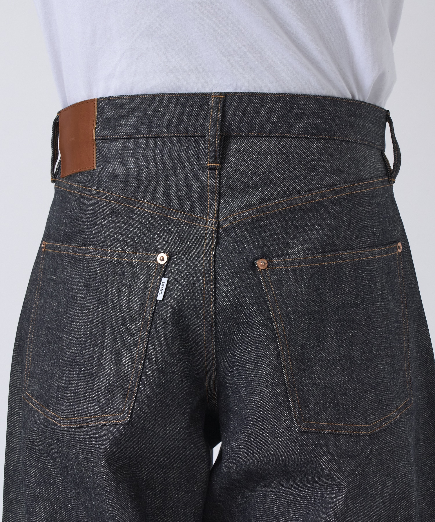 MODERN DENIM TROUSERS WIDE CUT SUGARHILL