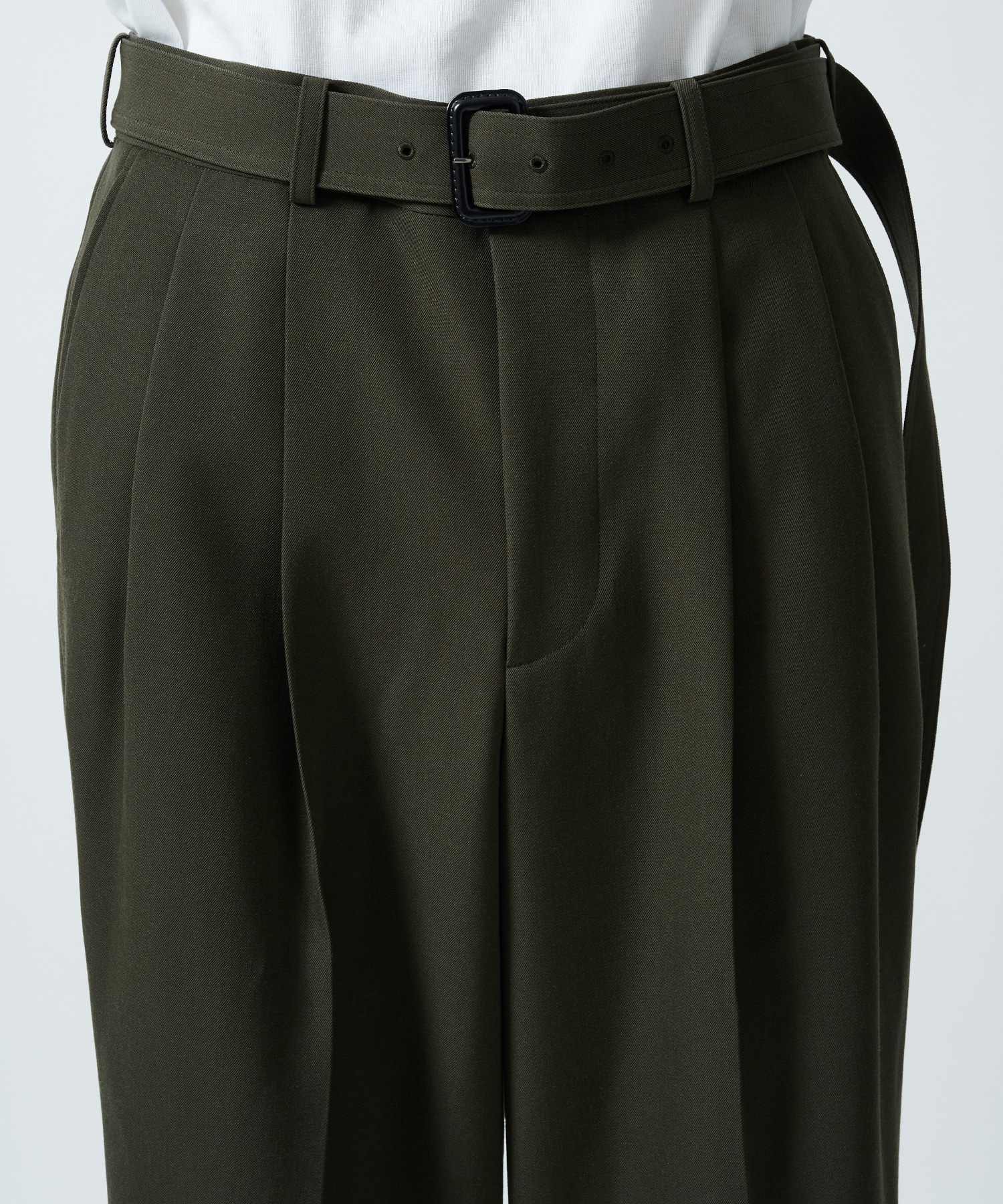 RERACS BELTED TUCK SLACKS THE RERACS