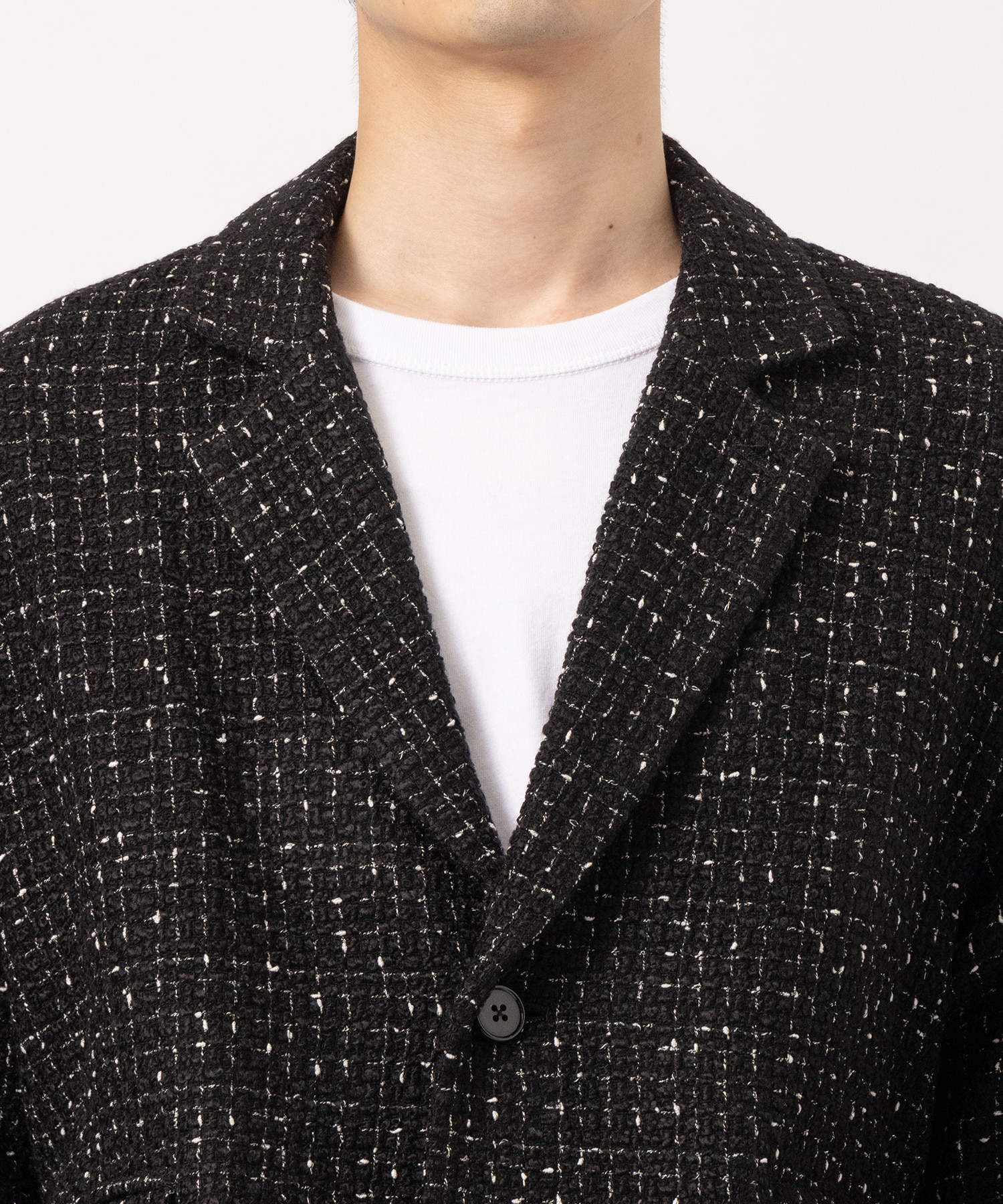 別注 TWEED SHORT JACKET JUHA