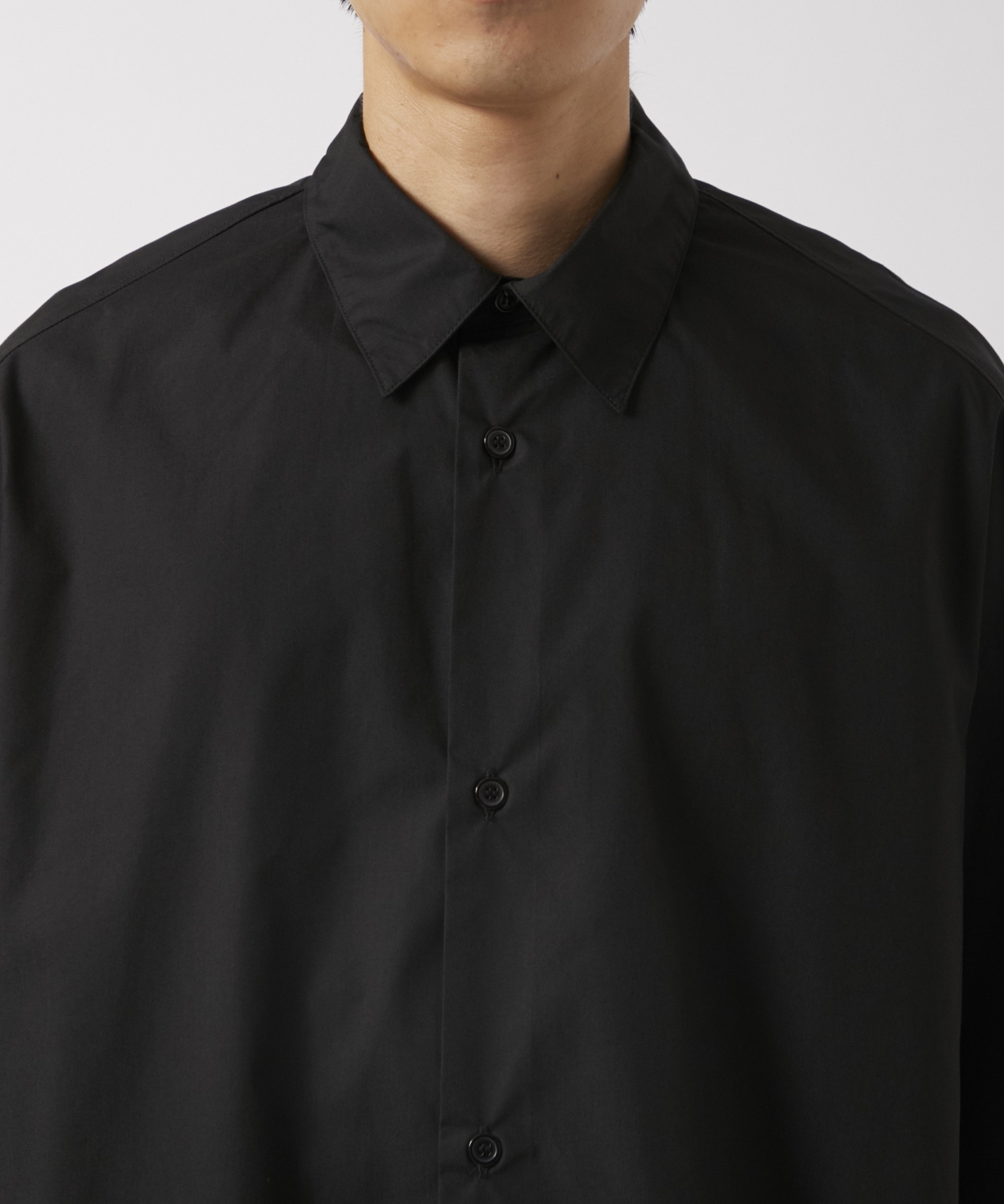 WOVEN ENBRODARY 3D SHIRTS ALMOSTBLACK