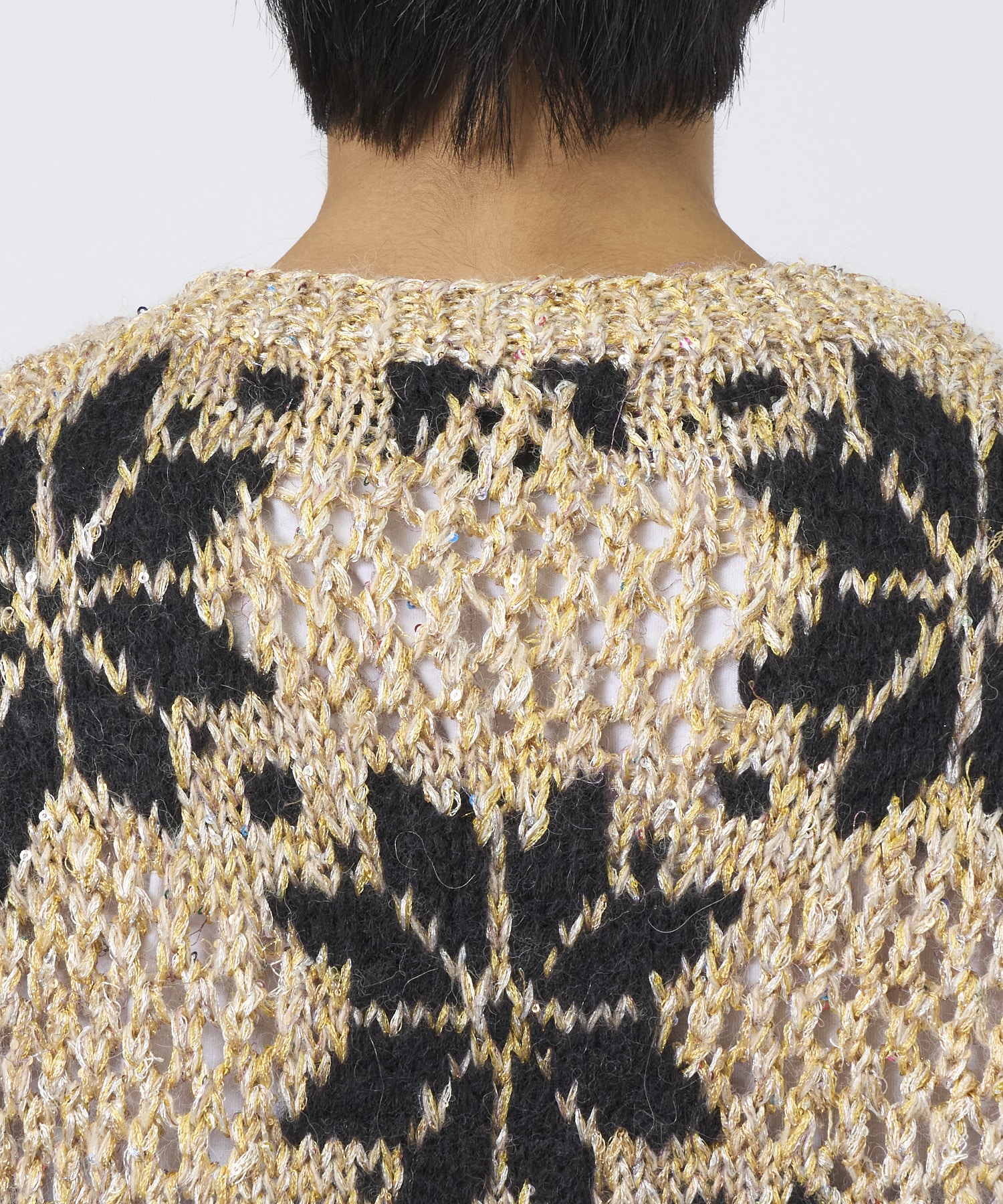 Snow Pattern Crew Neck Knit BED J.W. FORD