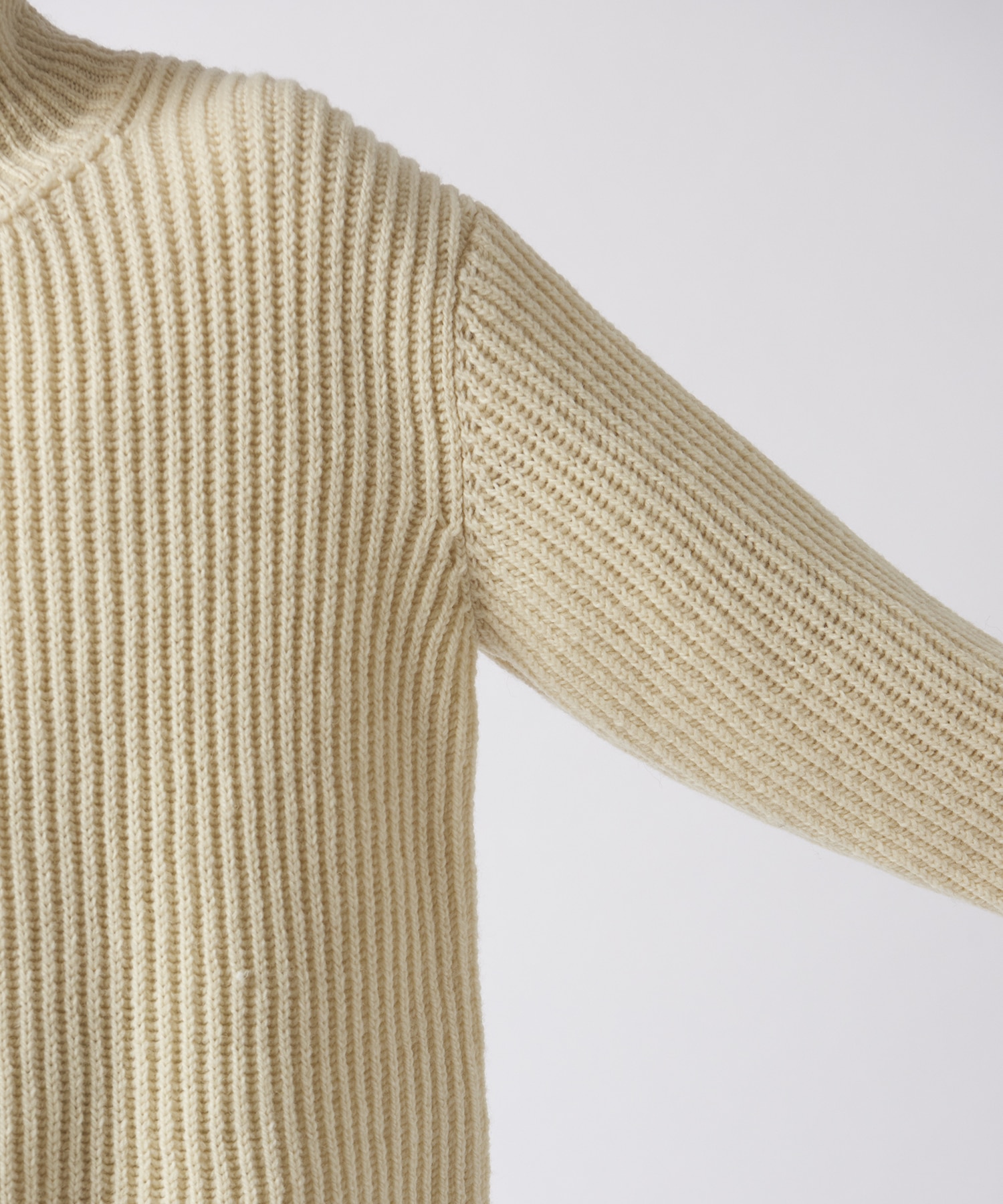 Wool broken knit high neck sweater 08sircus