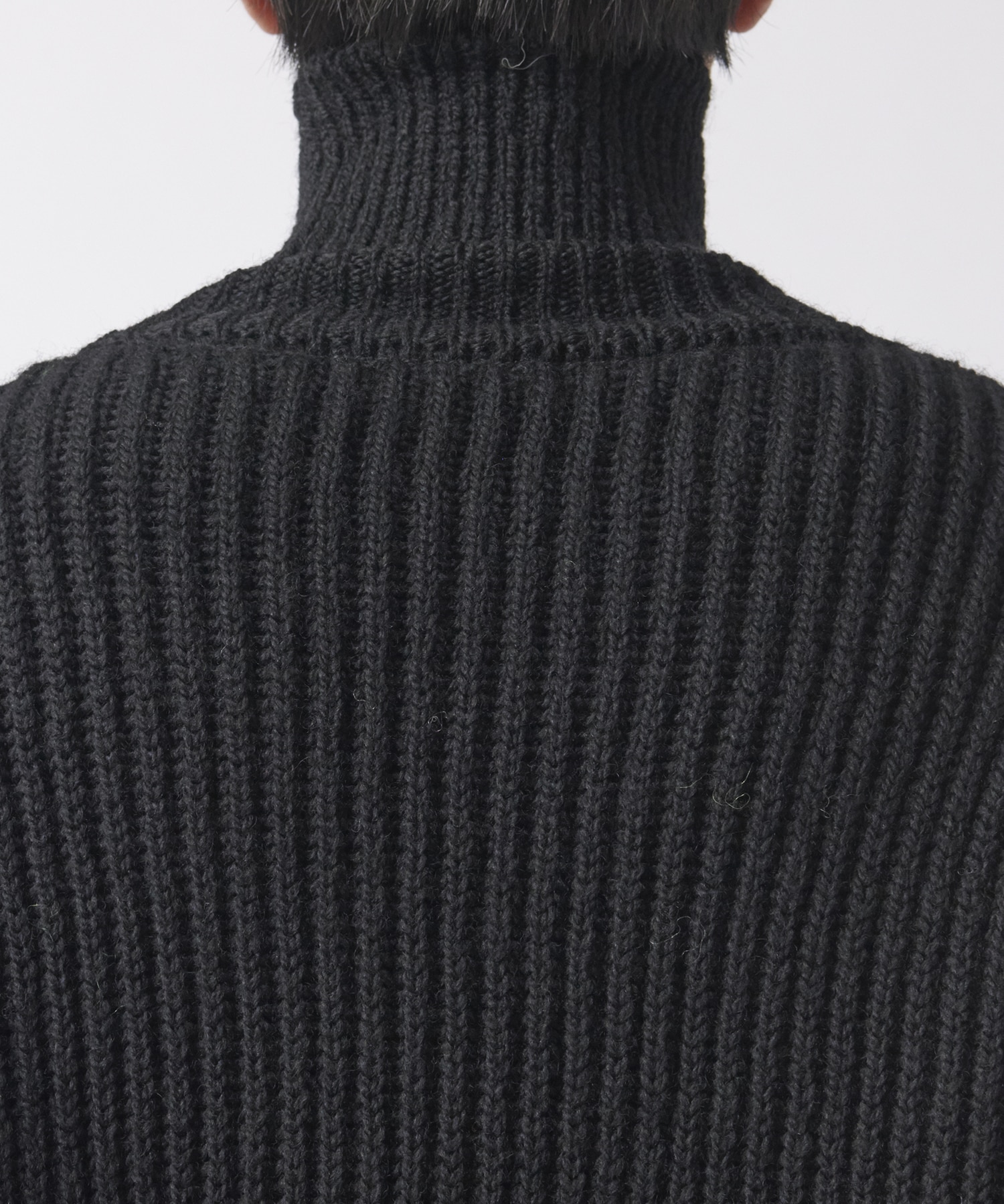 Wool broken knit high neck sweater 08sircus