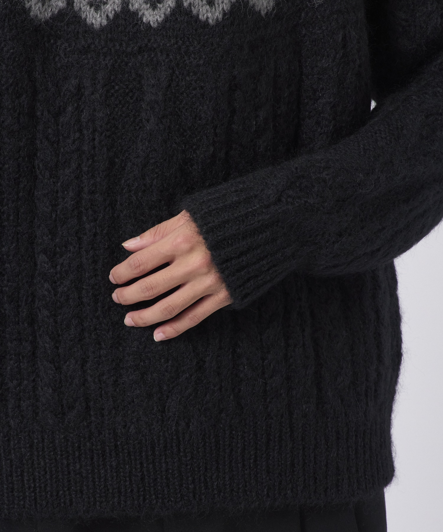 MOHAIR NORDIC CREW NECK BATONER