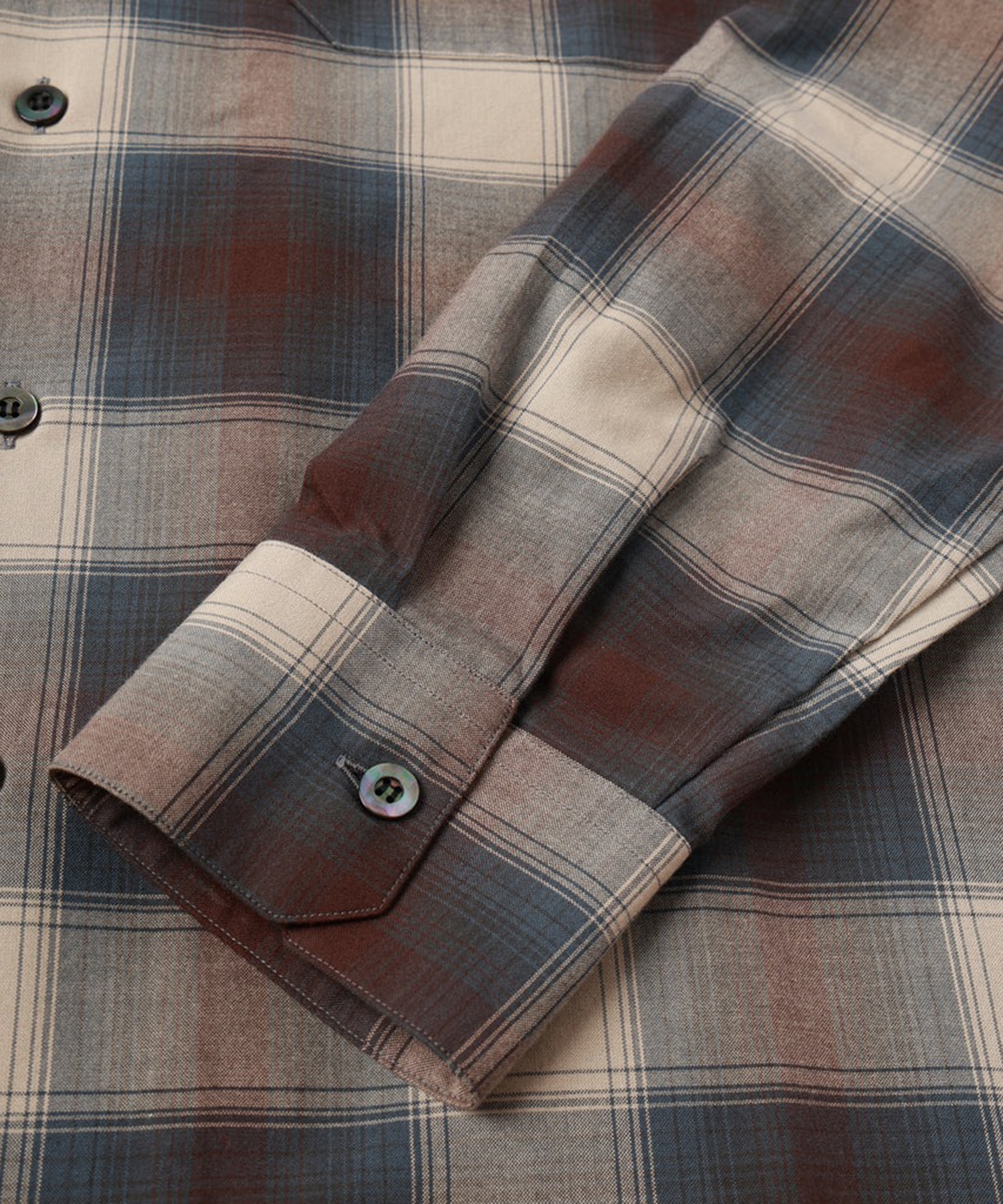 CHECK OPEN COLLAR SHIRT JieDa