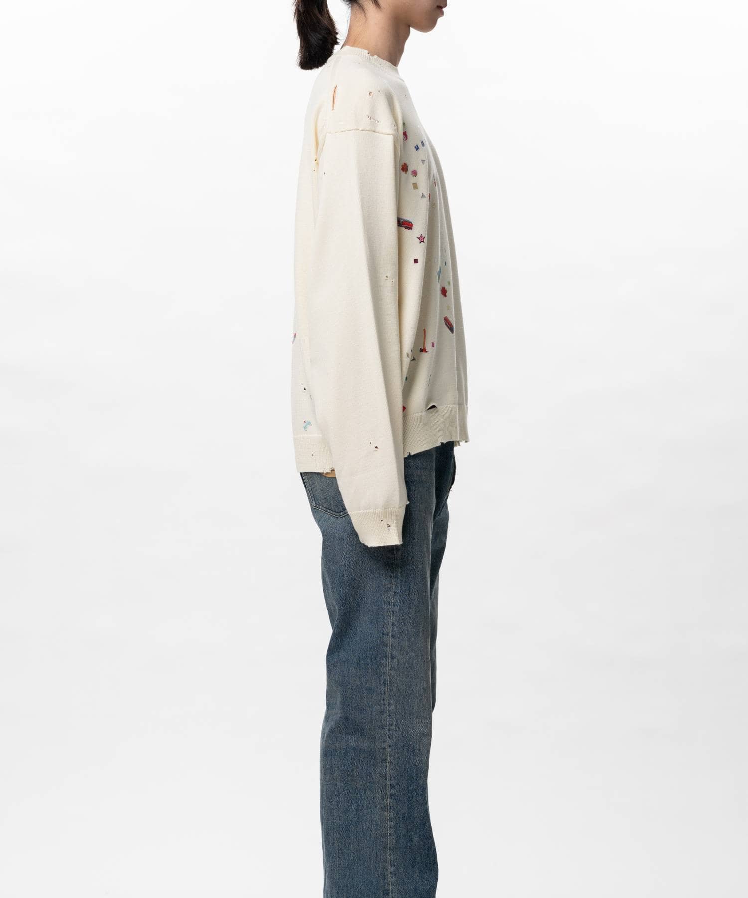 KIDS STICKER KNIT PULLOVER Maison MIHARA YASUHIRO