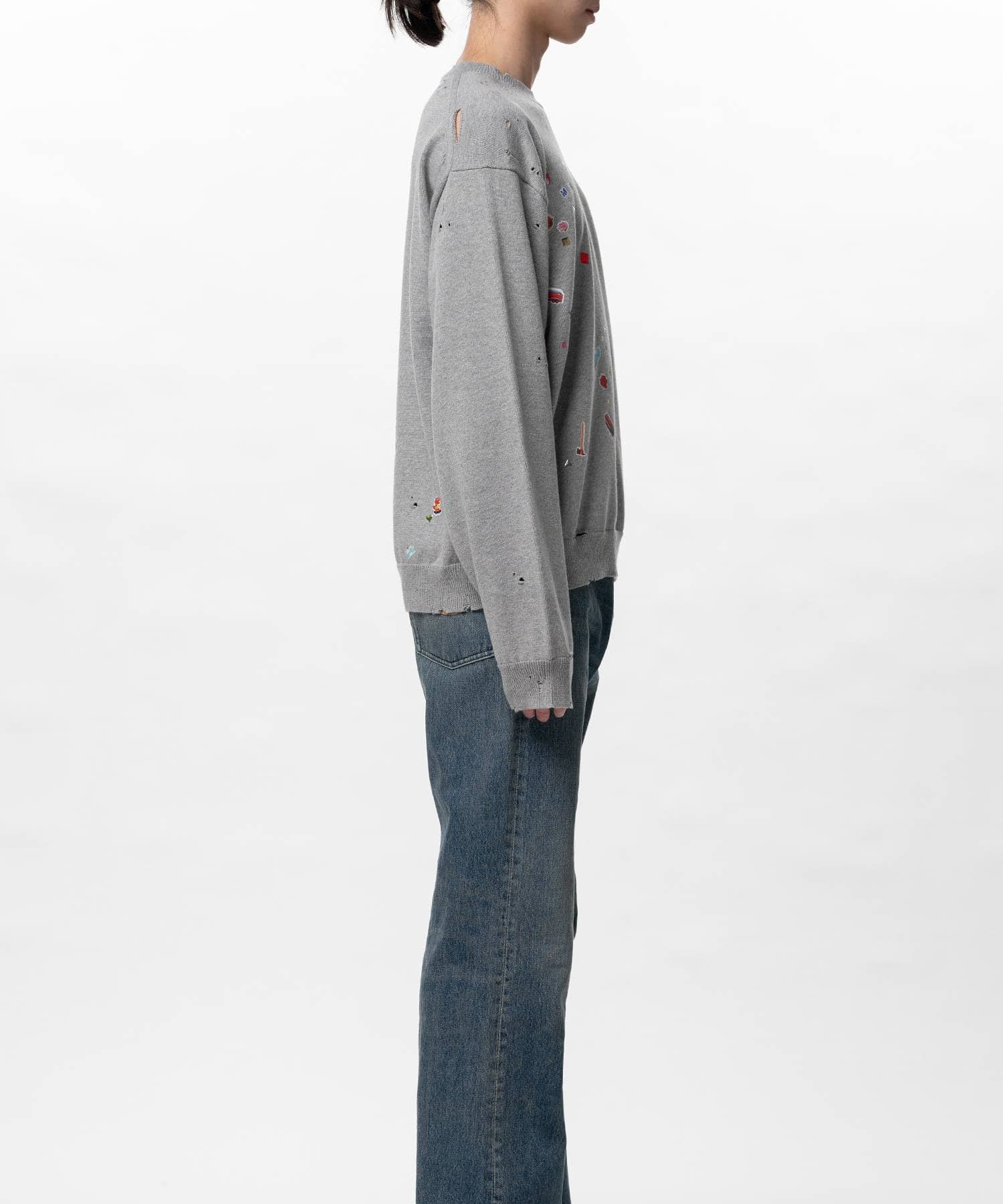 KIDS STICKER KNIT PULLOVER Maison MIHARA YASUHIRO