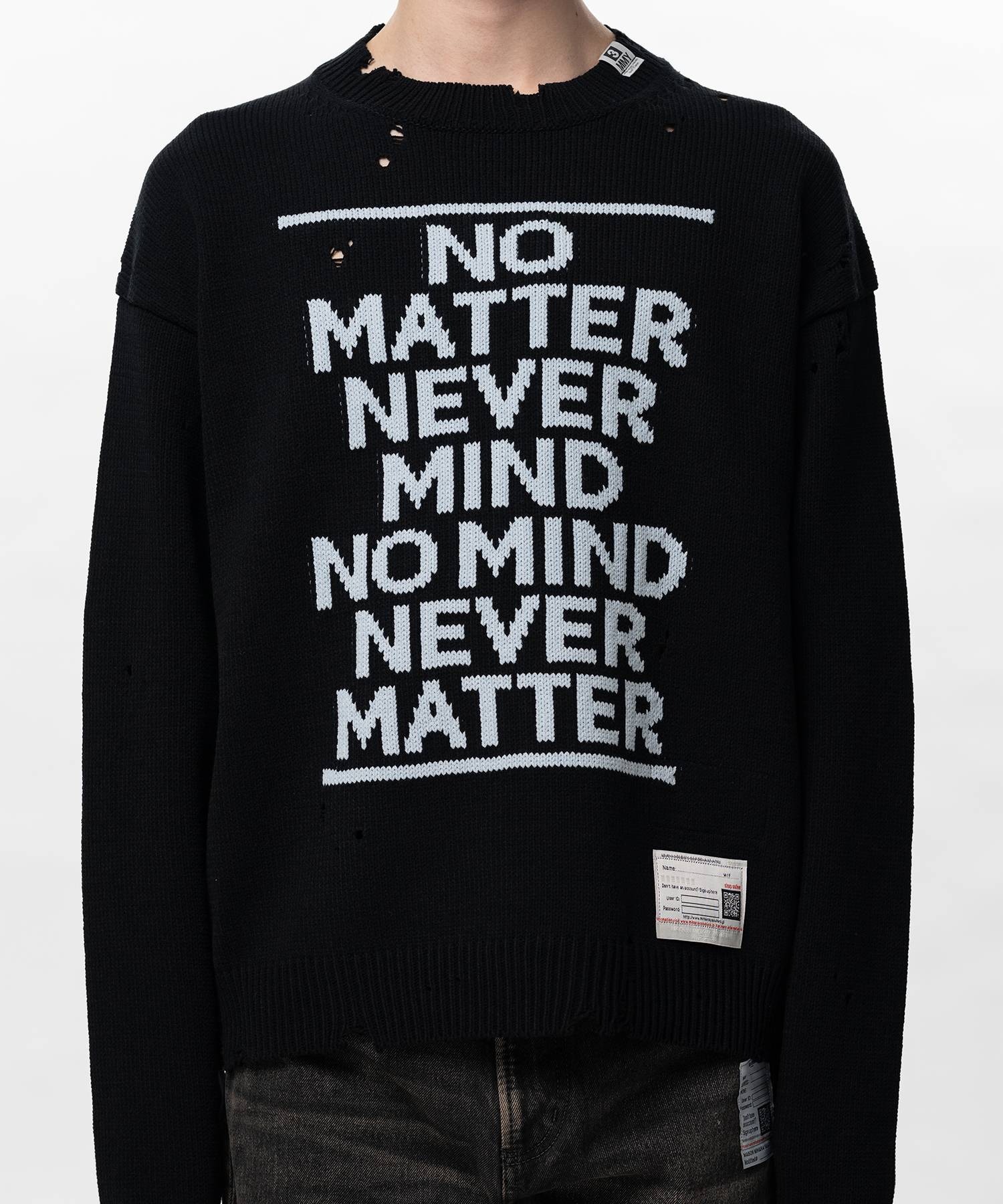 LETTERED KNIT PULLOVER Maison MIHARA YASUHIRO