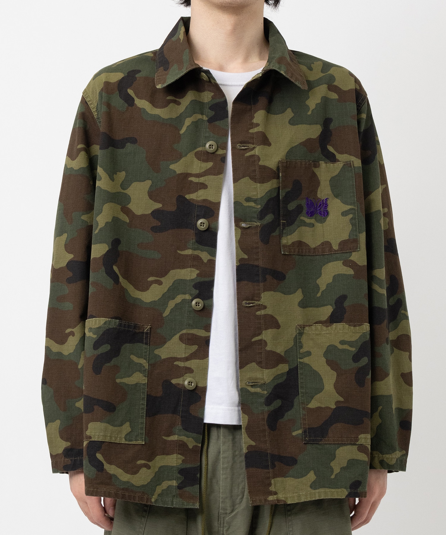 D.N. Coverall - Cotton Ripstop/Camo NEEDLES