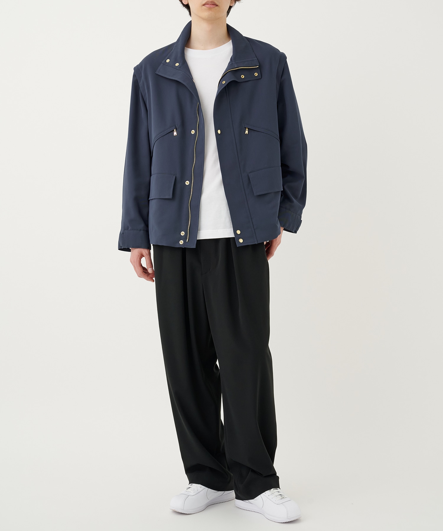 Dry Karsey Removable Sleeves Drawstring Short Coat CULLNI
