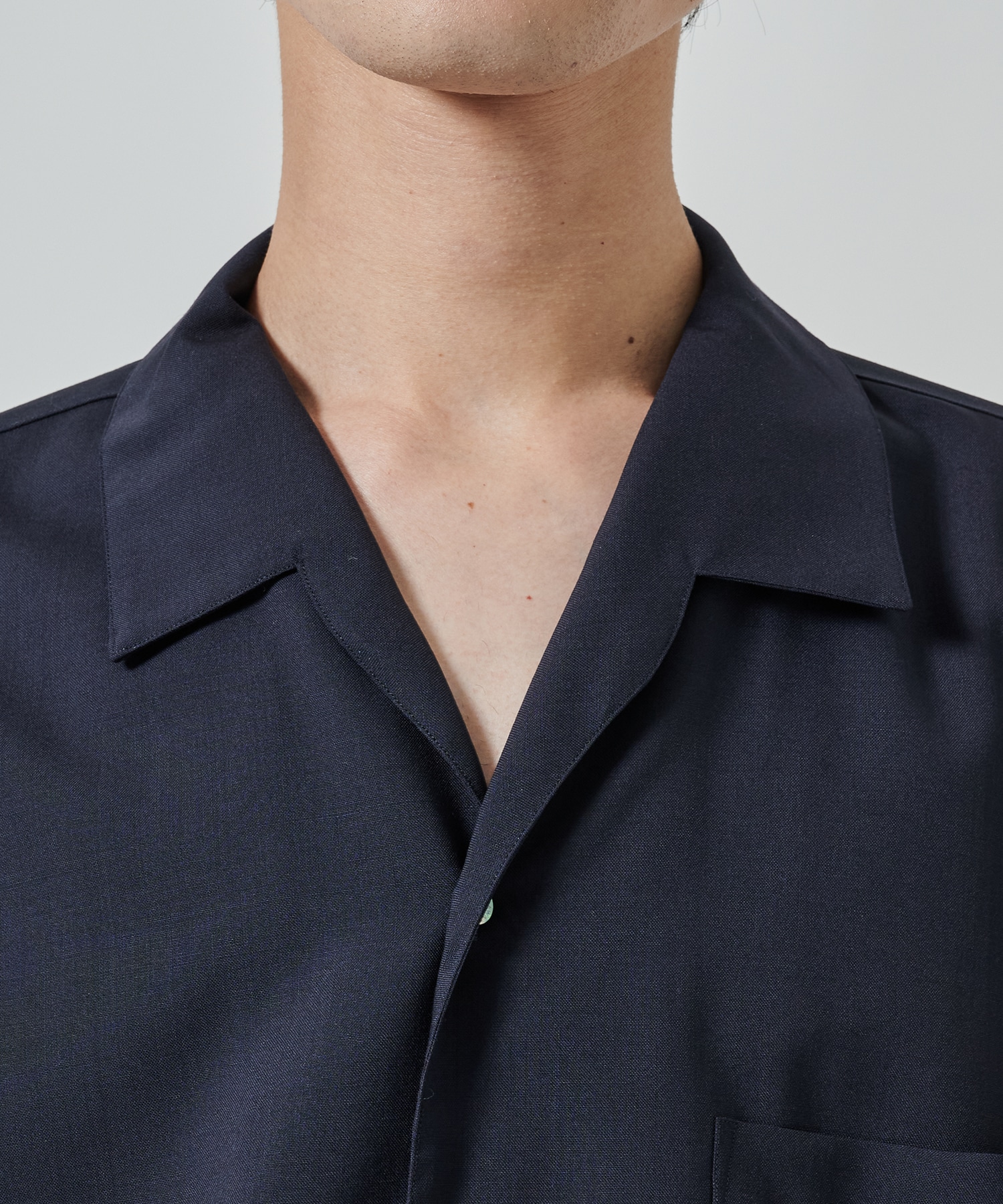 ITALIAN OPEN COLLAR S/S SHIRT 