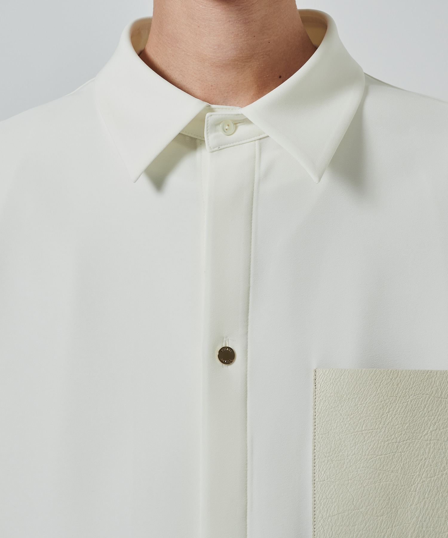 〈別注〉Sugoku Suzushii Leather Pocket S/S Shirts CULLNI