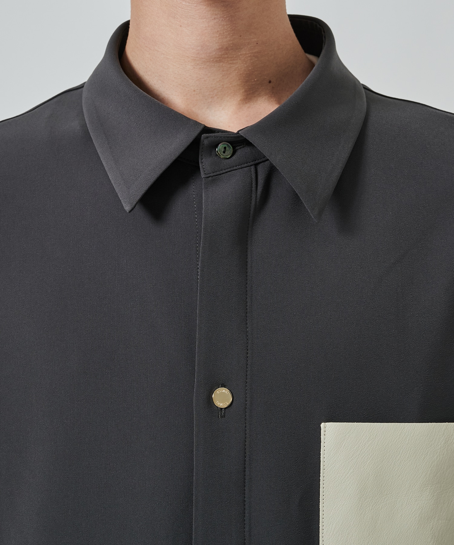 〈別注〉Sugoku Suzushii Leather Pocket S/S Shirts CULLNI