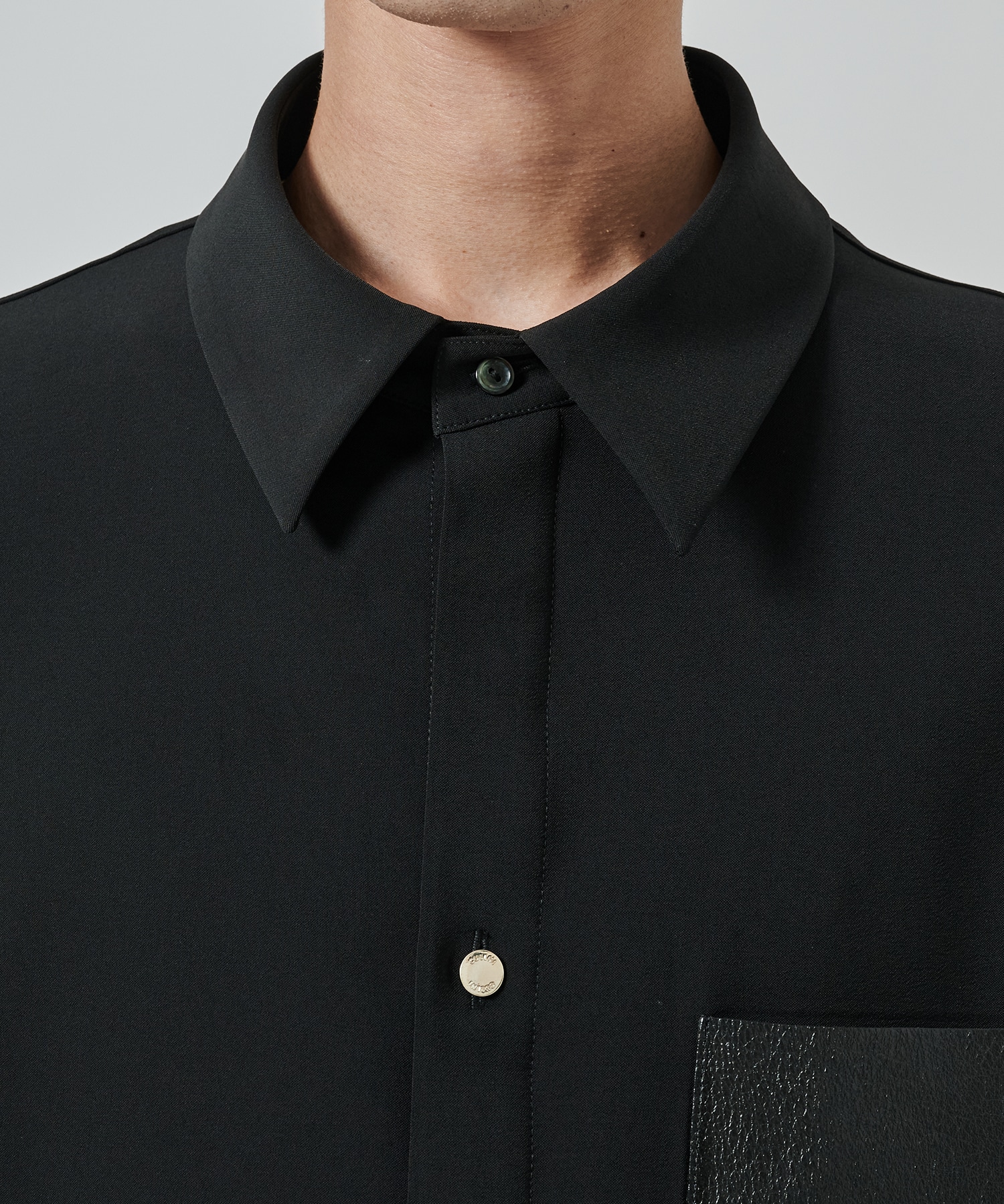 〈別注〉Sugoku Suzushii Leather Pocket S/S Shirts CULLNI