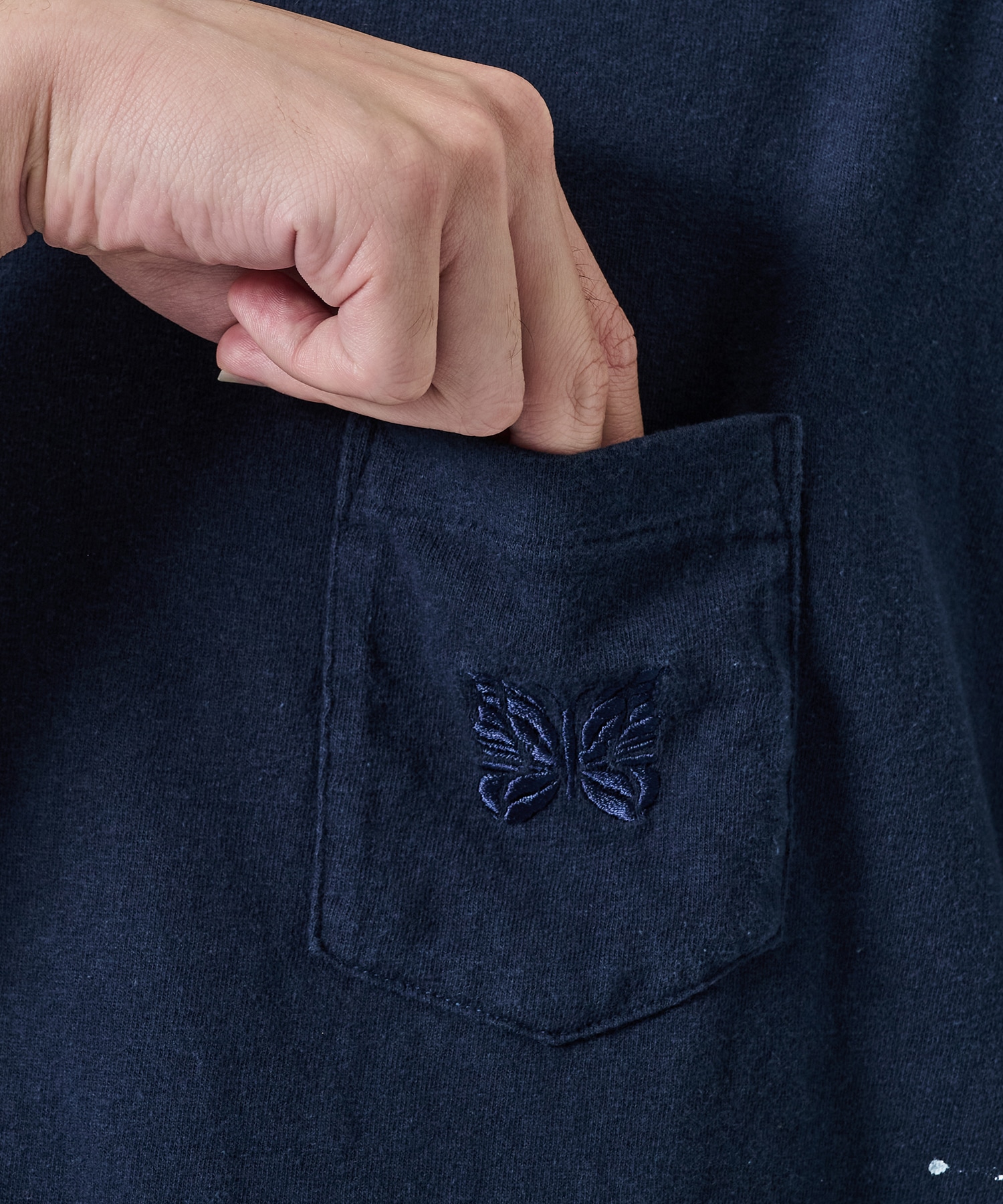 別注 Papillon Emb. Pocket S/S Tee NEEDLES