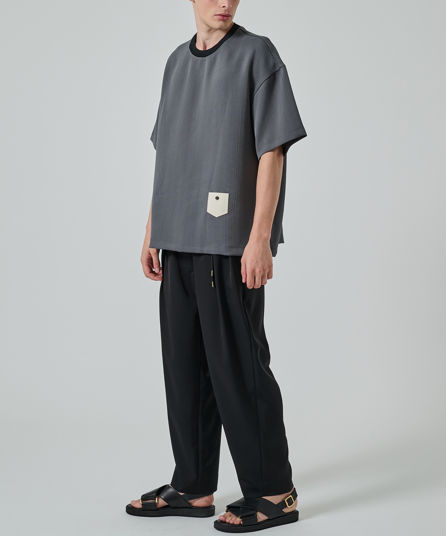 別注 Minimal Pocket S/S PLEATS TEE CULLNI
