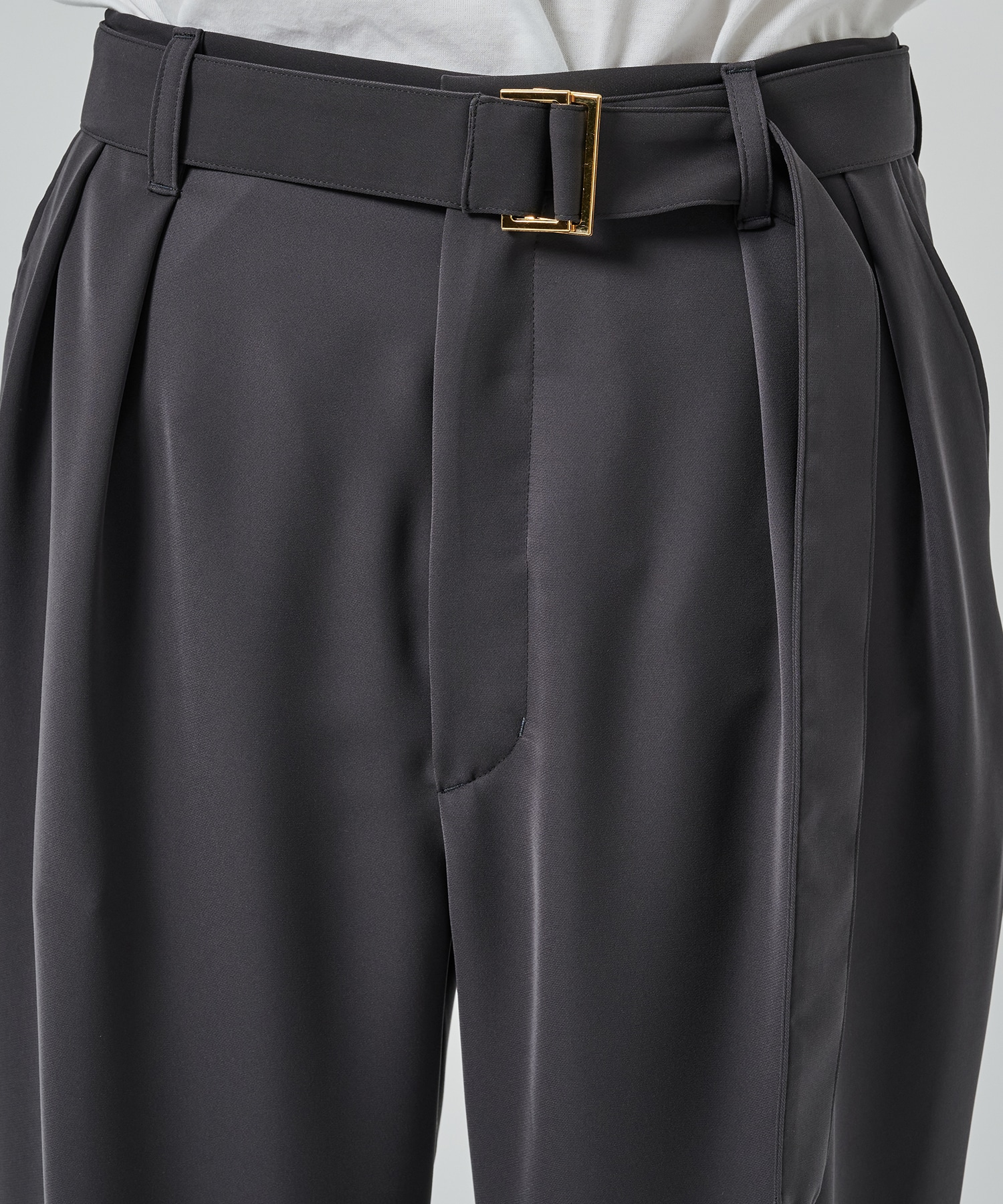 〈別注〉2Tuck Pants with Long Belt for STUDIOUS CULLNI