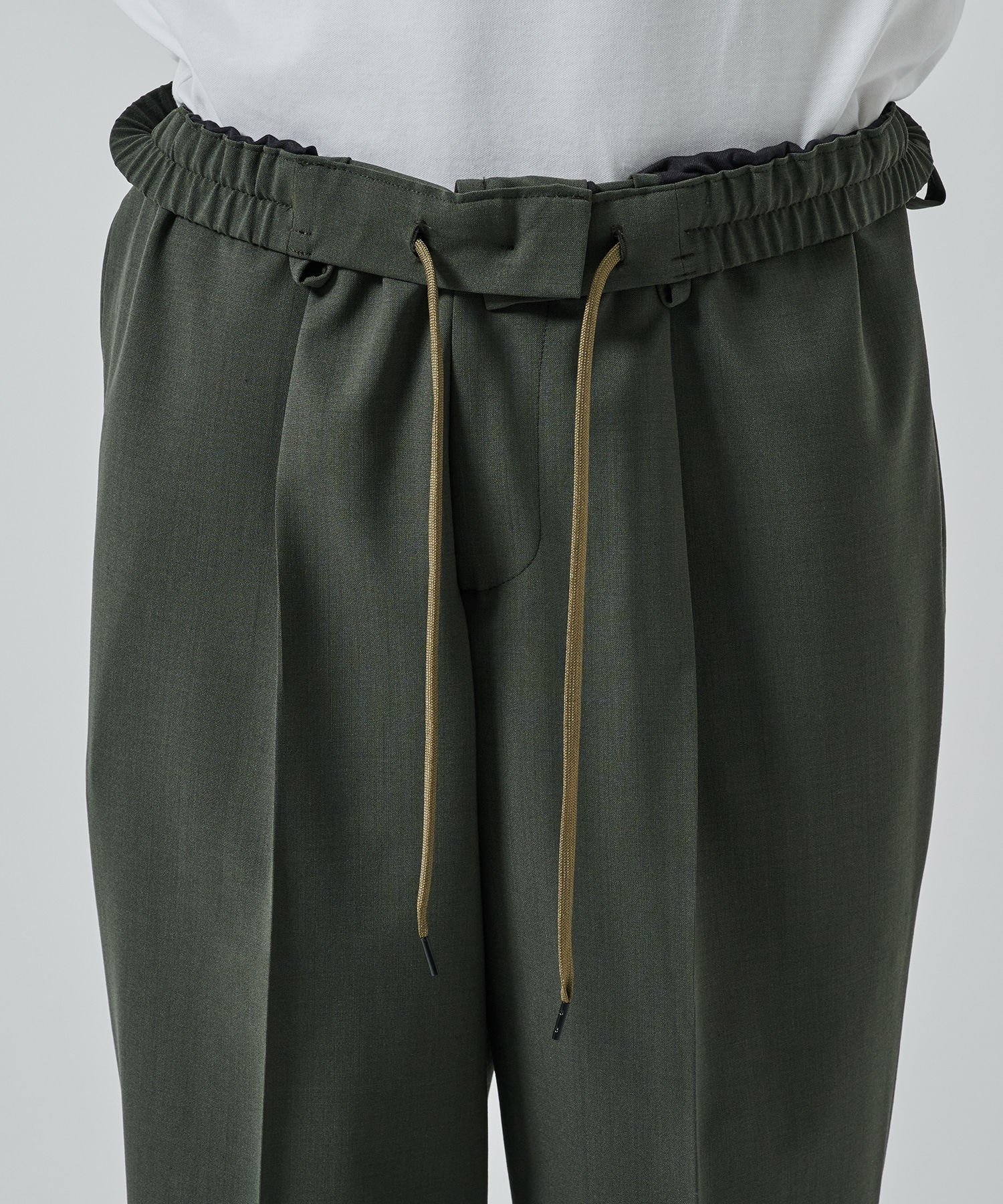 SUMMER WOOL TAPERED SLACKS STUDIOUS