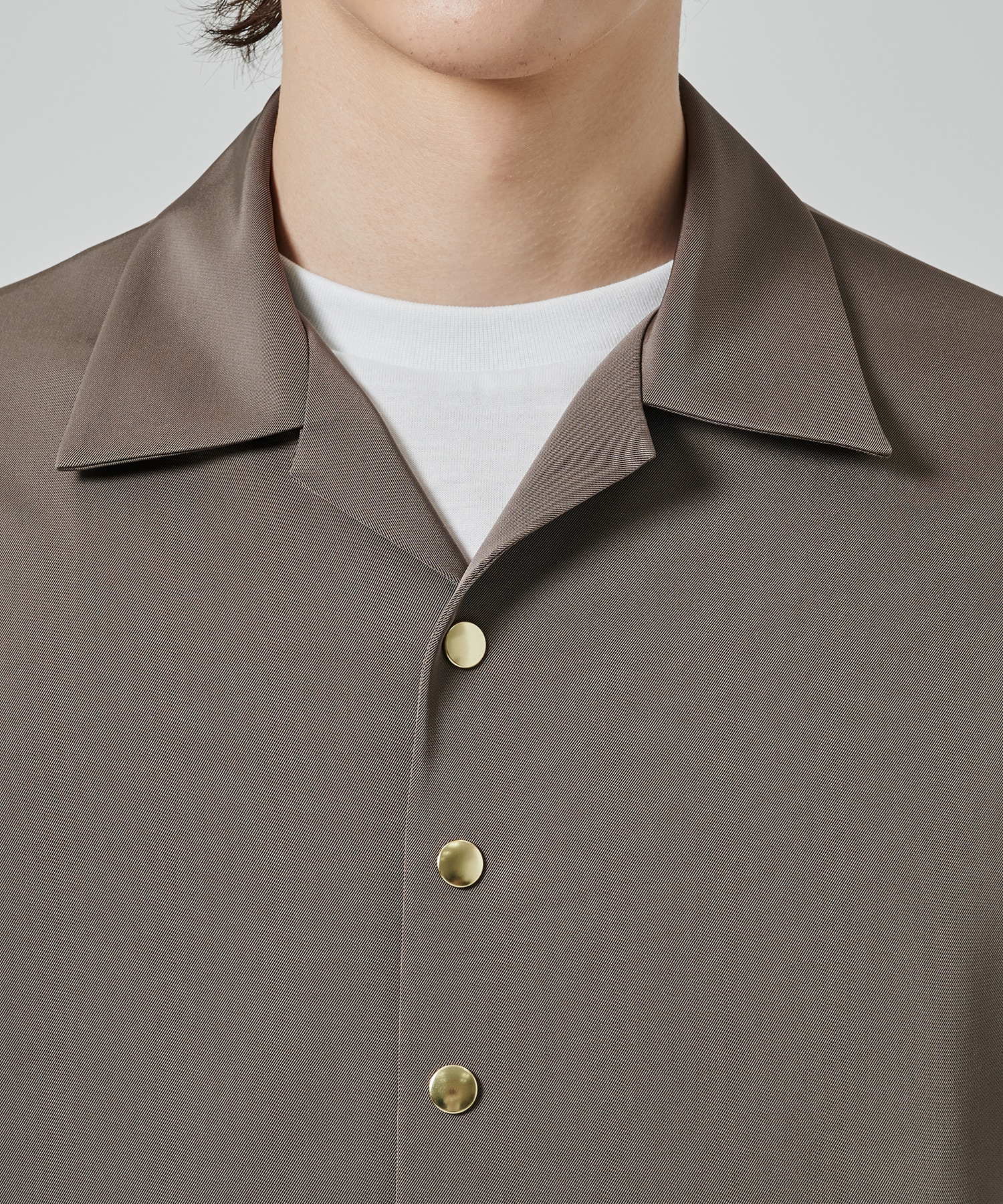 Dry Stretch Twill Drawstring Open Coller Short Sleeve Jaket CULLNI