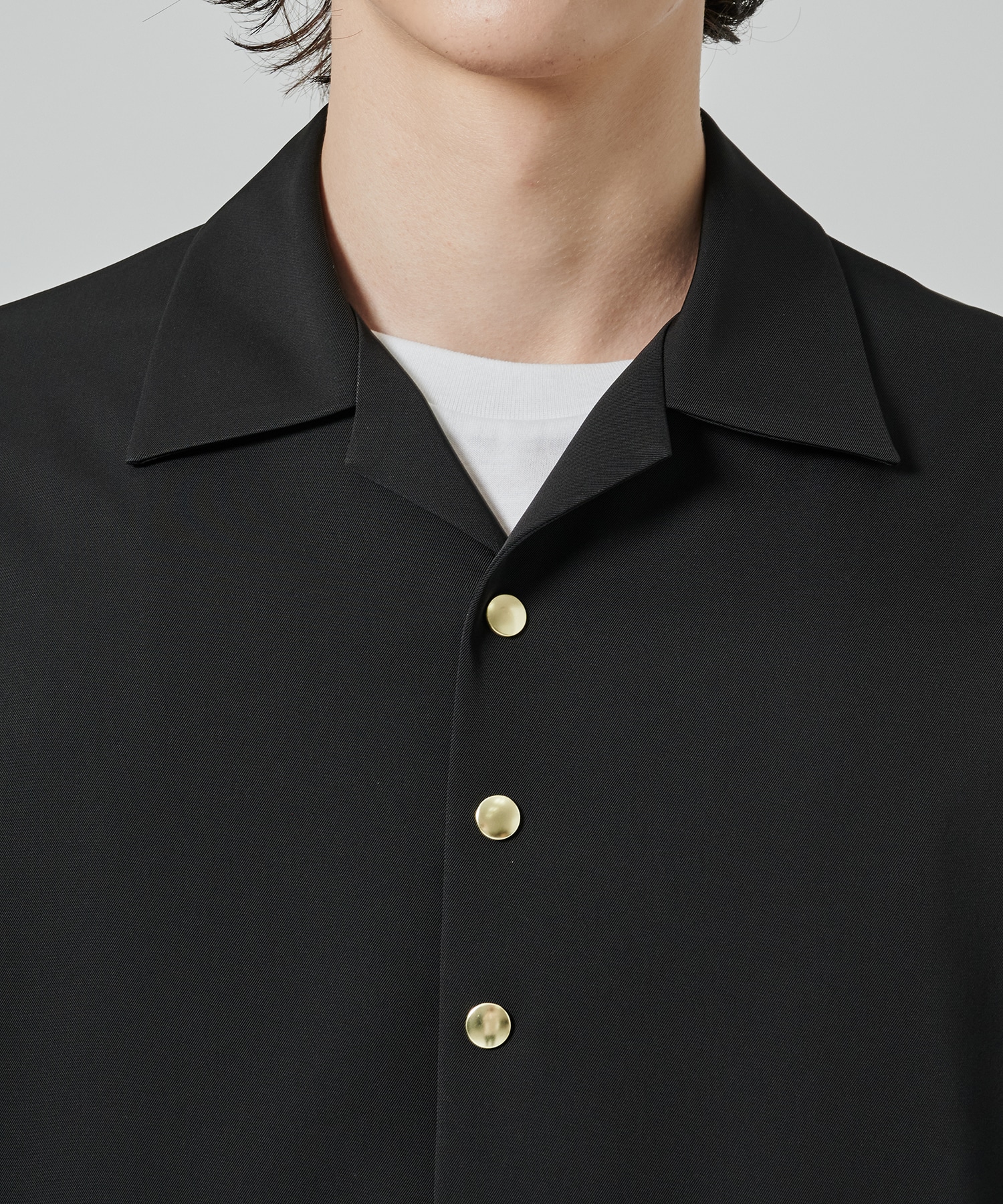 Dry Stretch Twill Drawstring Open Coller Short Sleeve Jaket CULLNI
