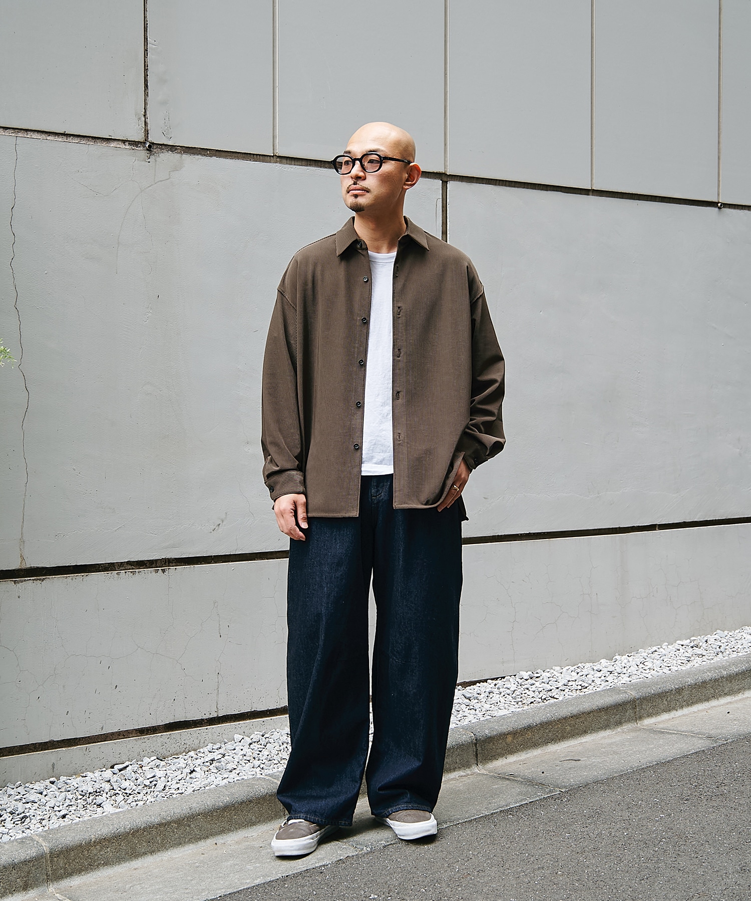ナロープリーツリラックスシャツ STUDIOUS