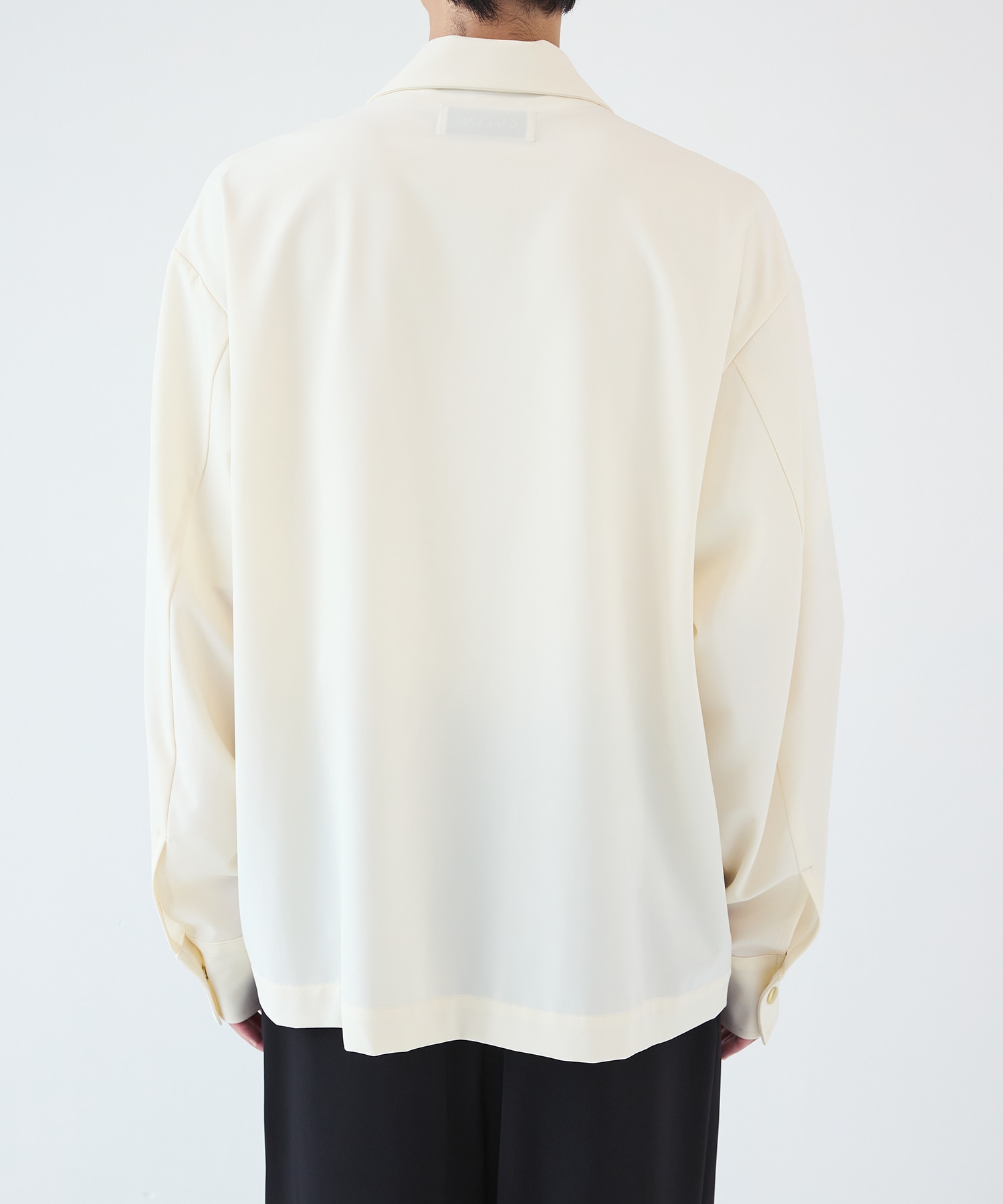 Stretch Twill Tie Locken Open Collar Shirt CULLNI
