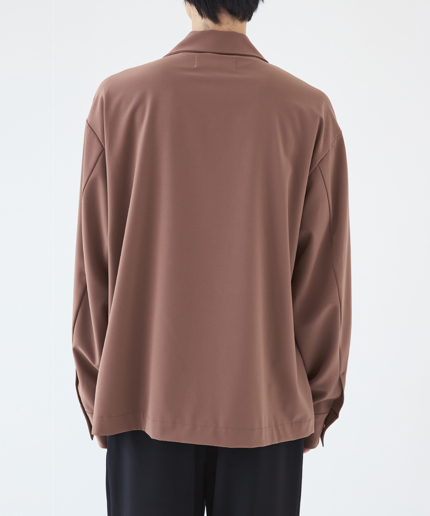 Stretch Twill Tie Locken Open Collar Shirt CULLNI