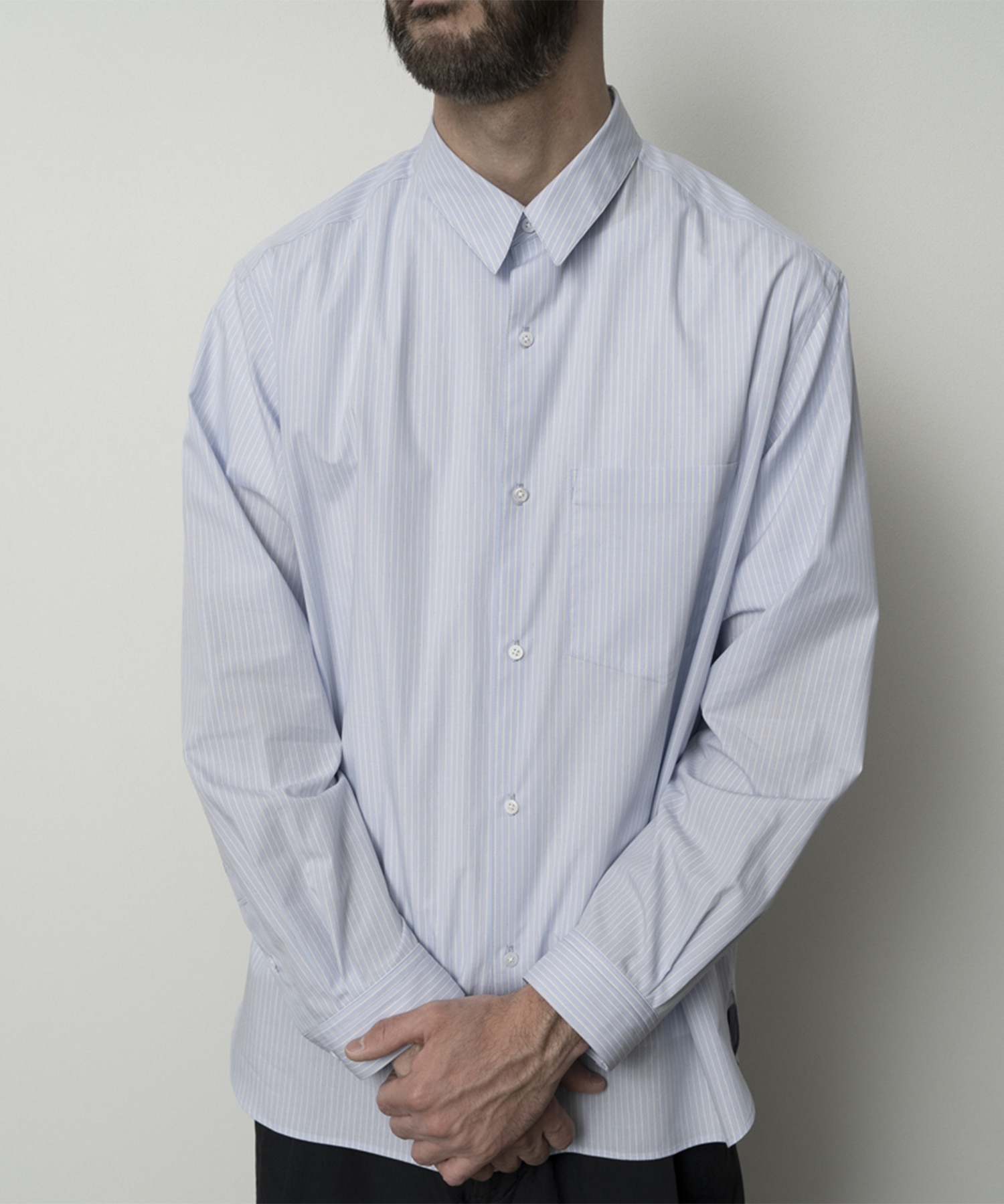 Regular collar stripe shirt STILL BY HAND