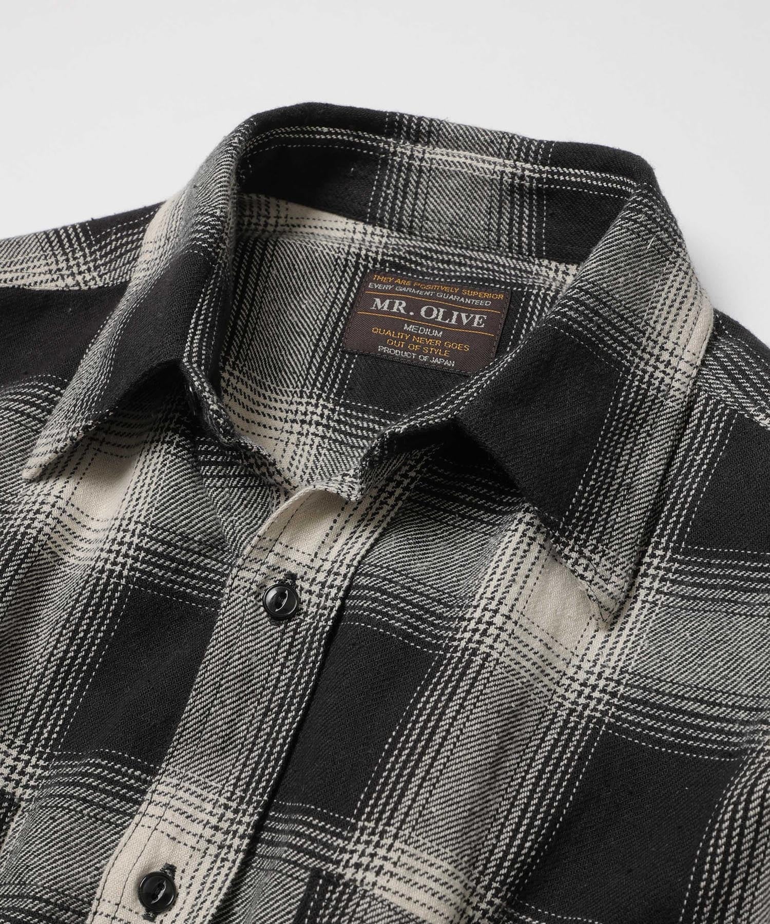 OMBRE CHECK NEL /WORK SHIRT MR.OLIVE