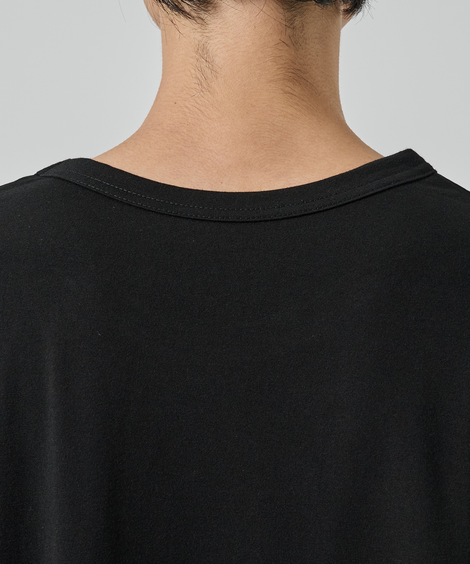 SILKETTE JERSEY PAINT PATTERN HEM JUMBO LONG SLEEVED T-SHIRT GroundY