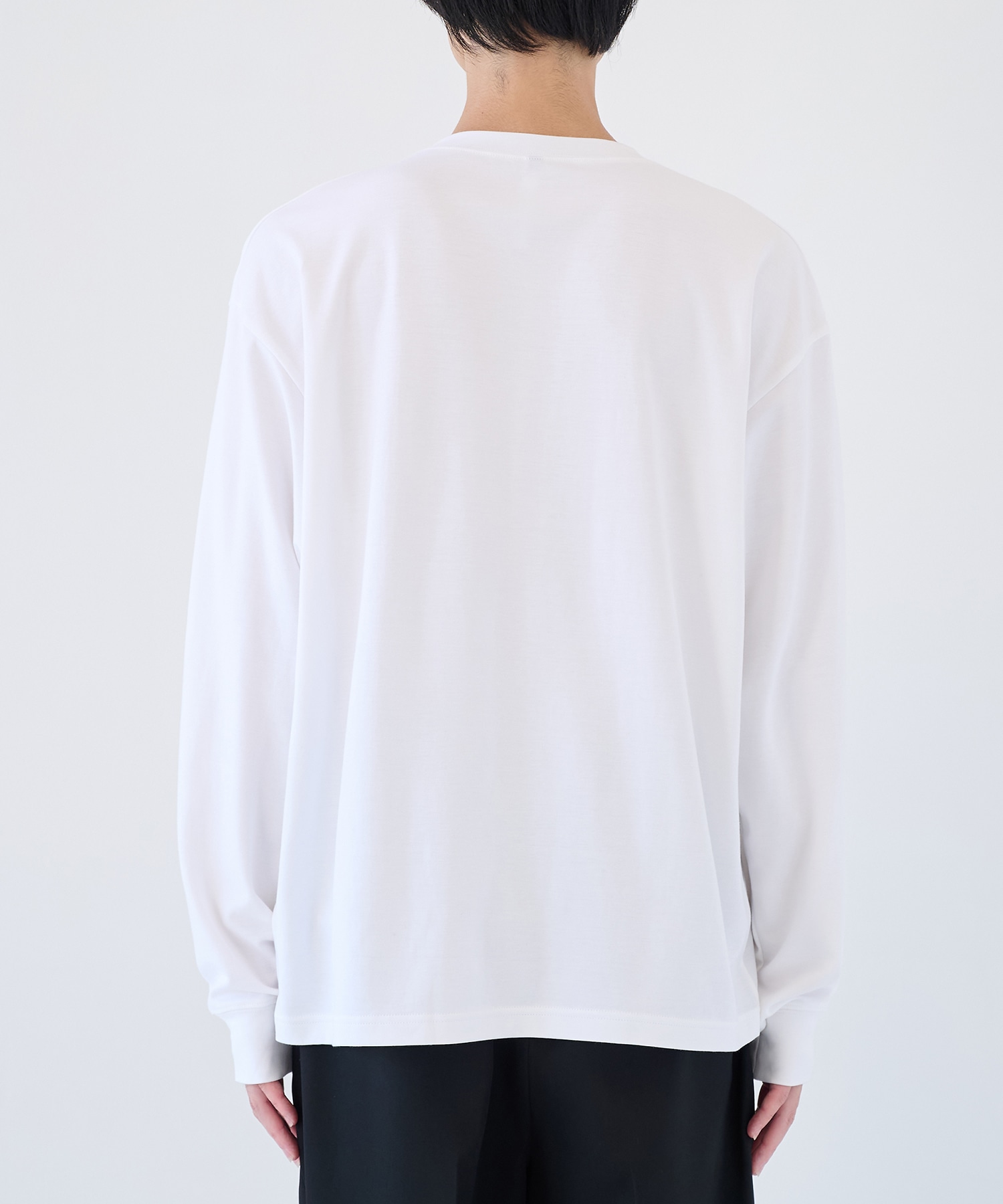COTTON DOUBLE FACE OVERSIZED L/S TEE ATTACHMENT