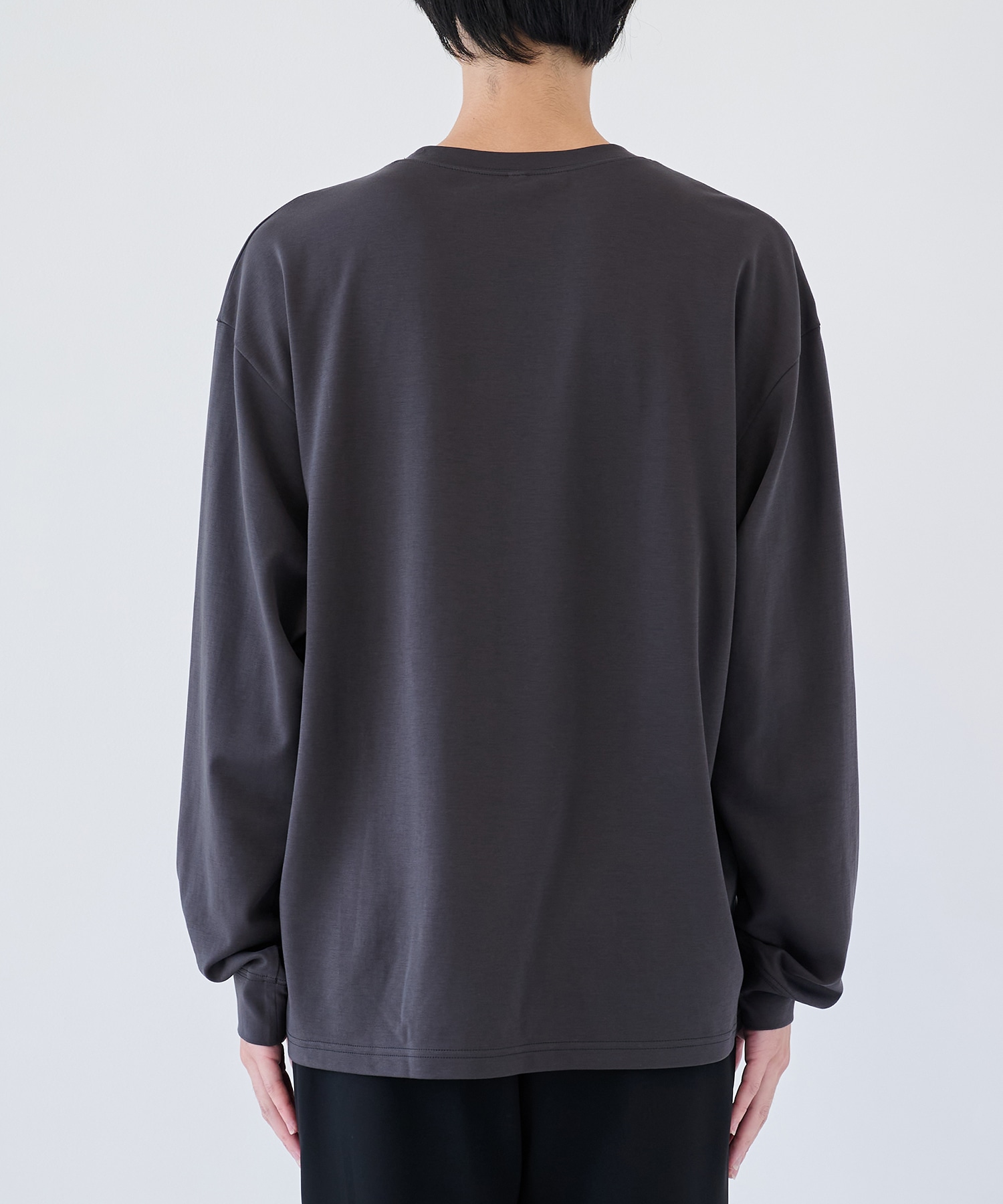 COTTON DOUBLE FACE OVERSIZED L/S TEE ATTACHMENT