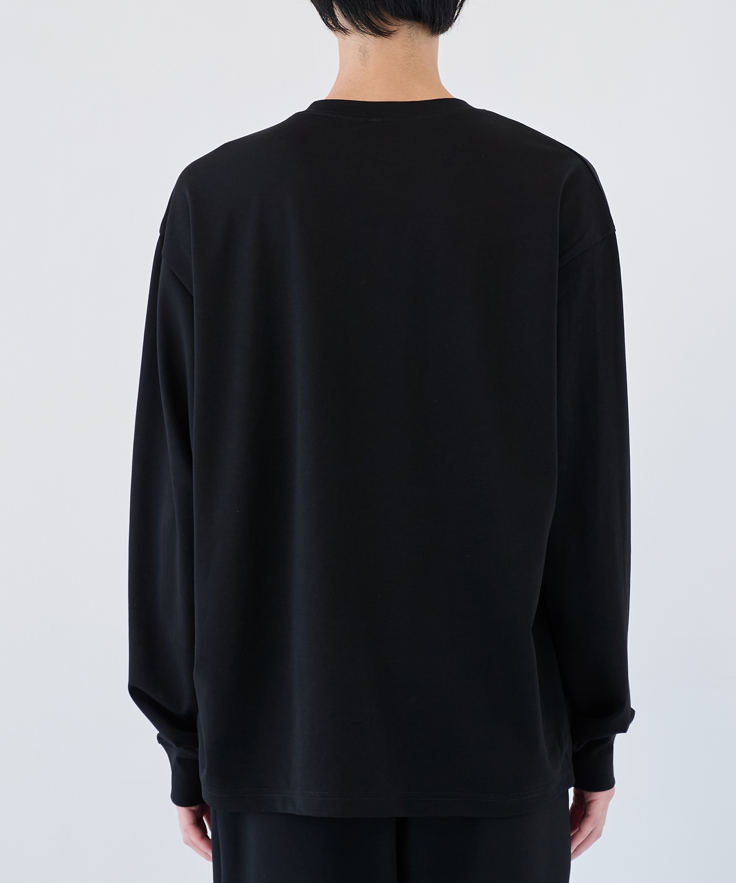 COTTON DOUBLE FACE OVERSIZED L/S TEE ATTACHMENT