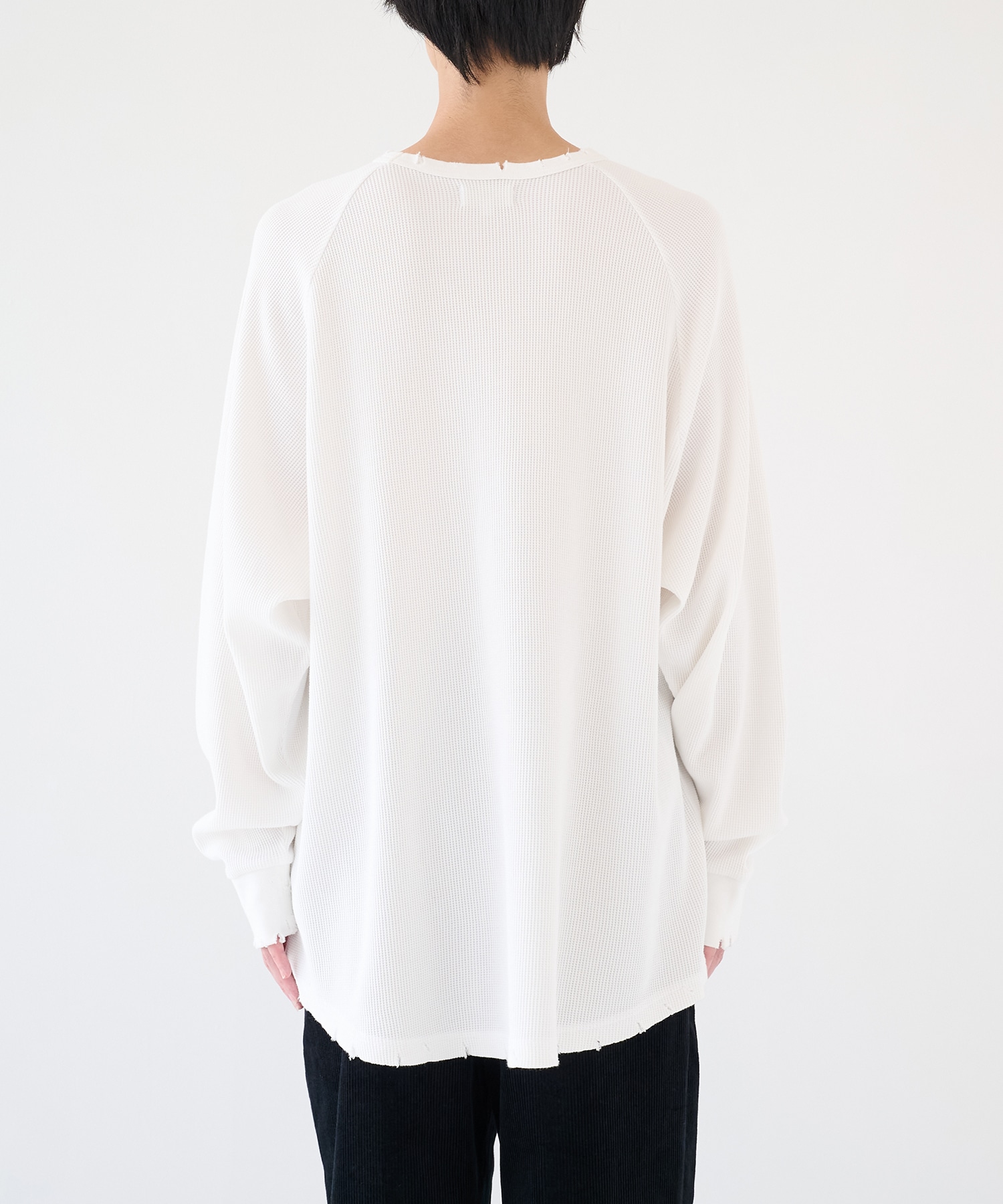 別注 18G Garment Dye Waffle Damage KANEMASA PHIL.