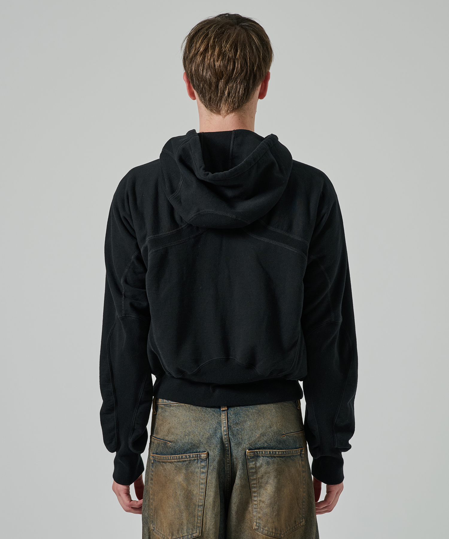 PANELLED ZIP UP HOODIE NVRFRGT