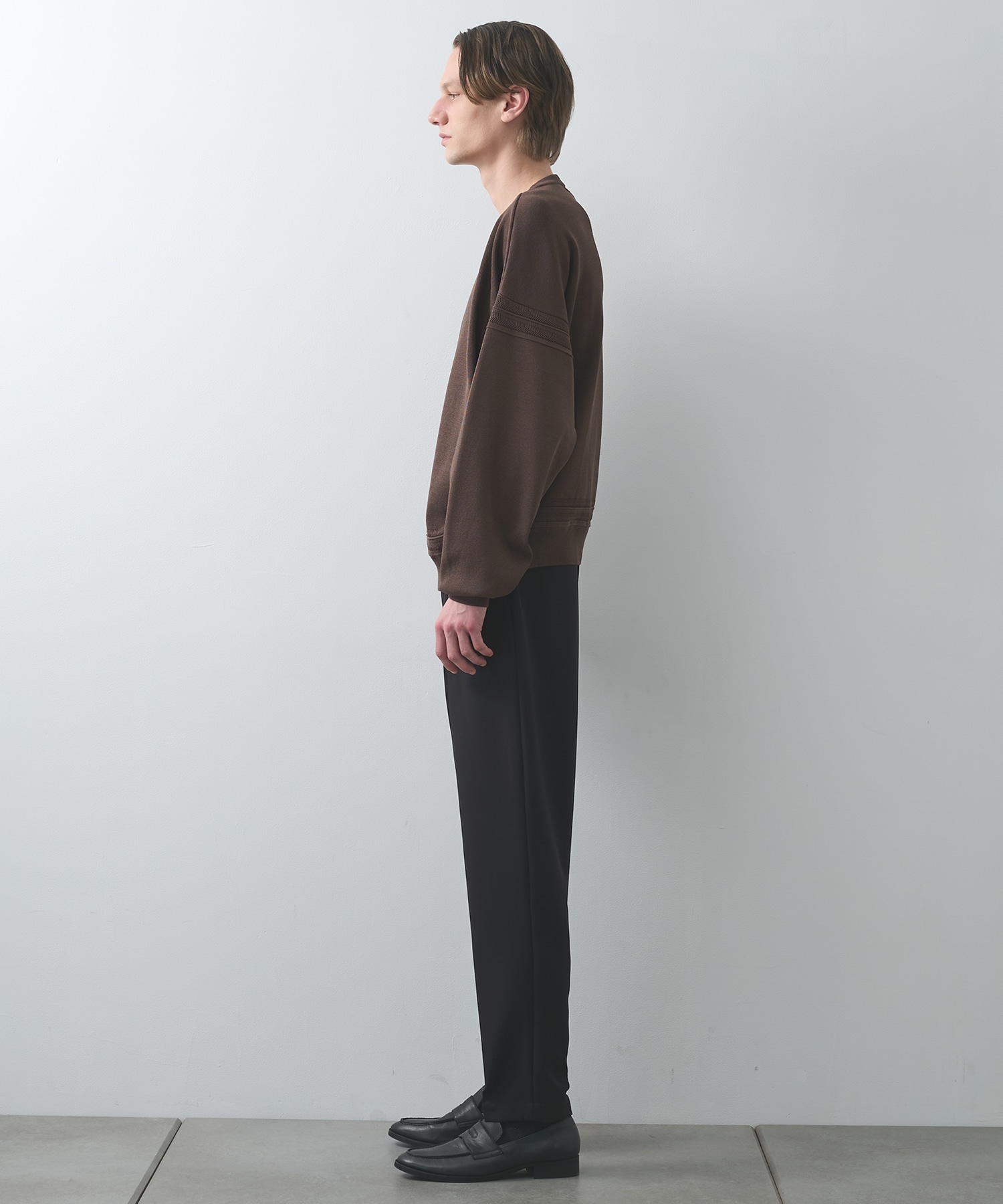 ラインクルーネックニット WRAPINKNOT