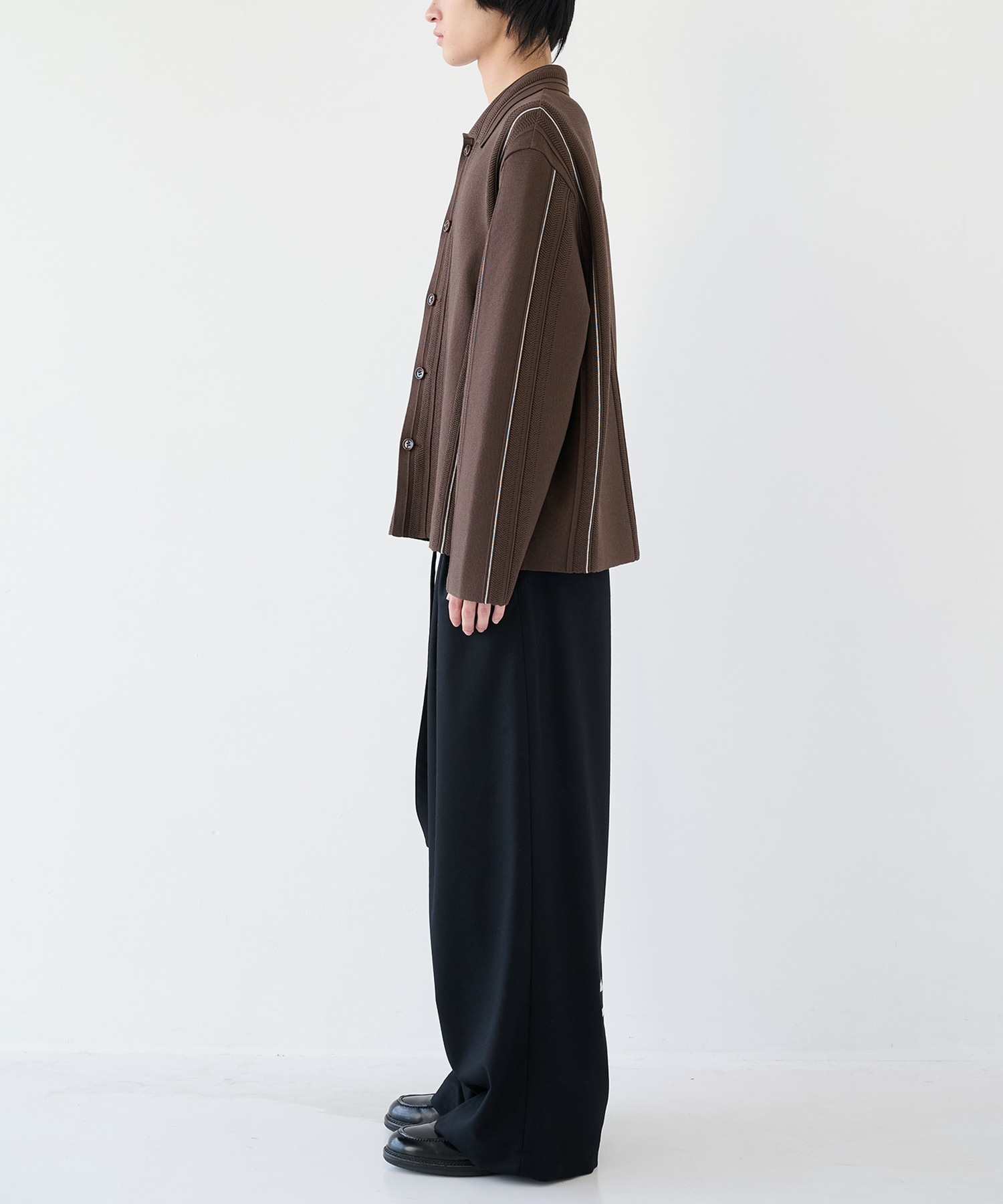 ラインニットシャツ WRAPINKNOT