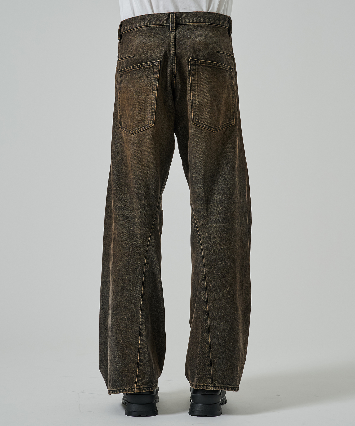 3D TWISTED WIDE LEG JEANS NVRFRGT