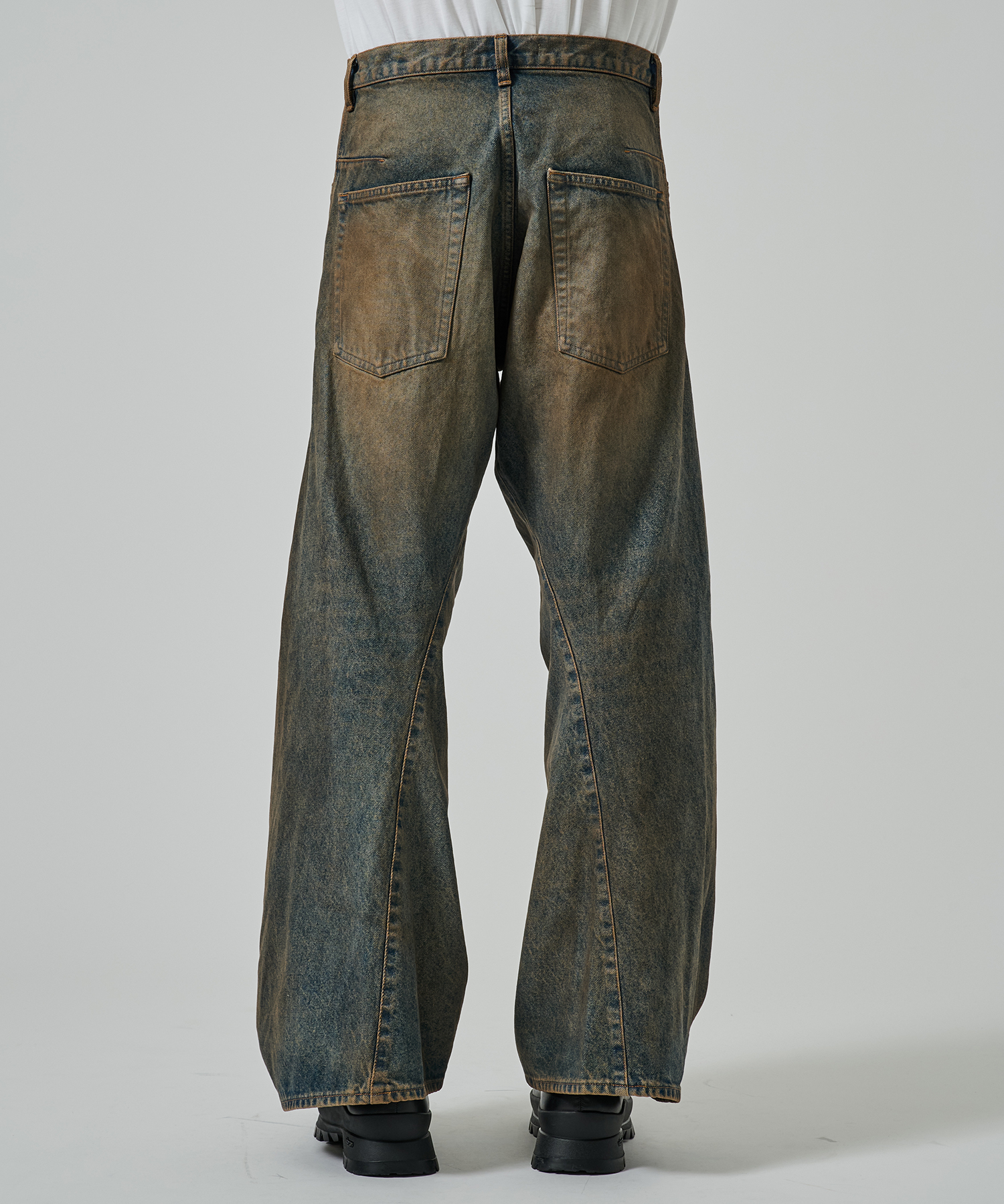 3D TWISTED WIDE LEG JEANS NVRFRGT