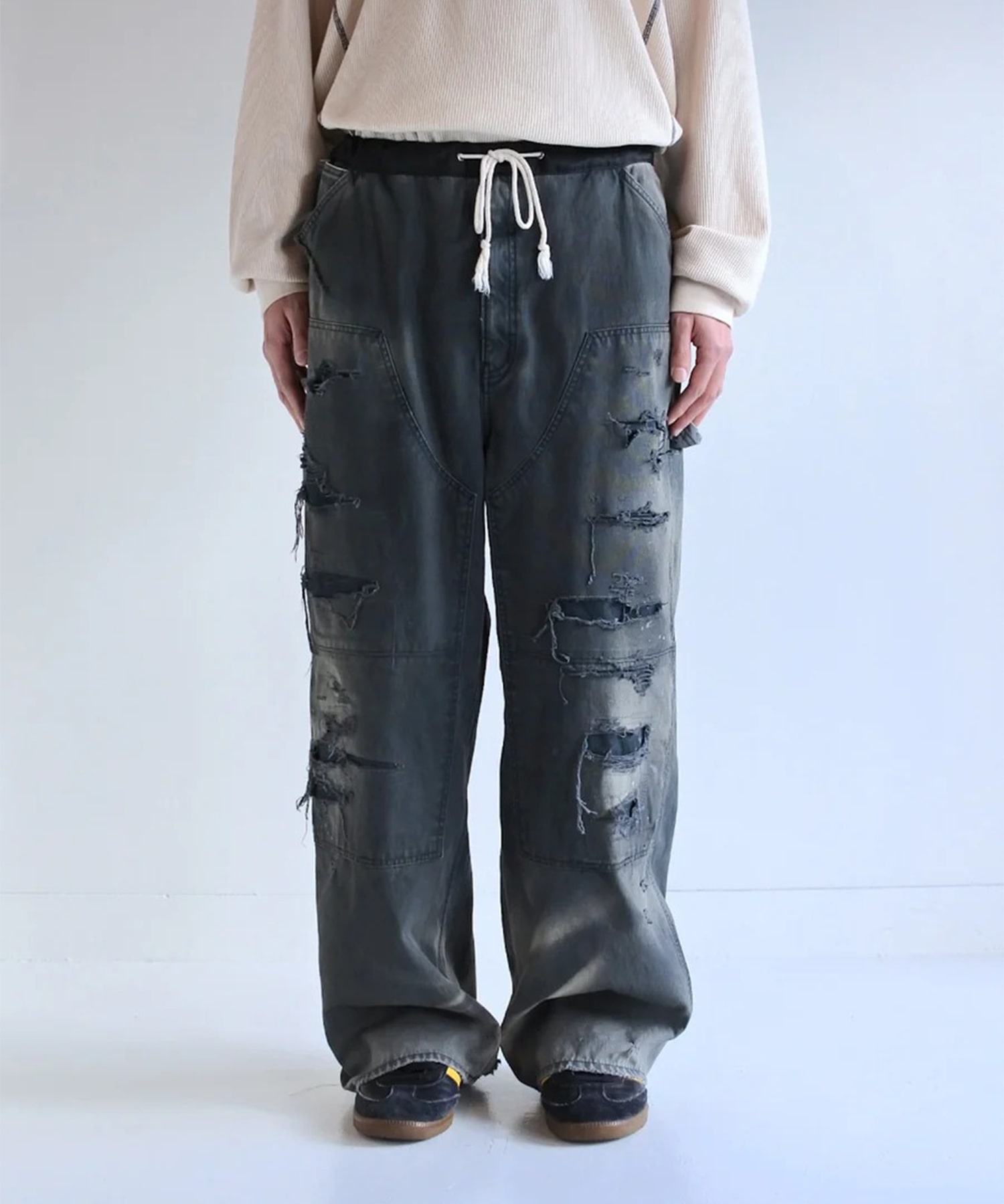 REMAKED DOUBLE KNEE DUCK PAINTER PANTS ANACHRONORM