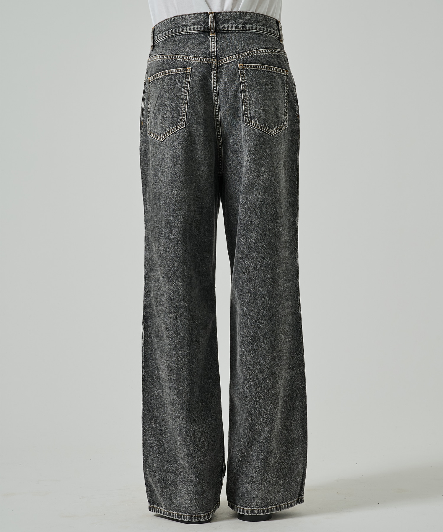WASHED DENIM WIDE PANTS JOHN LAWRENCE SULLIVAN