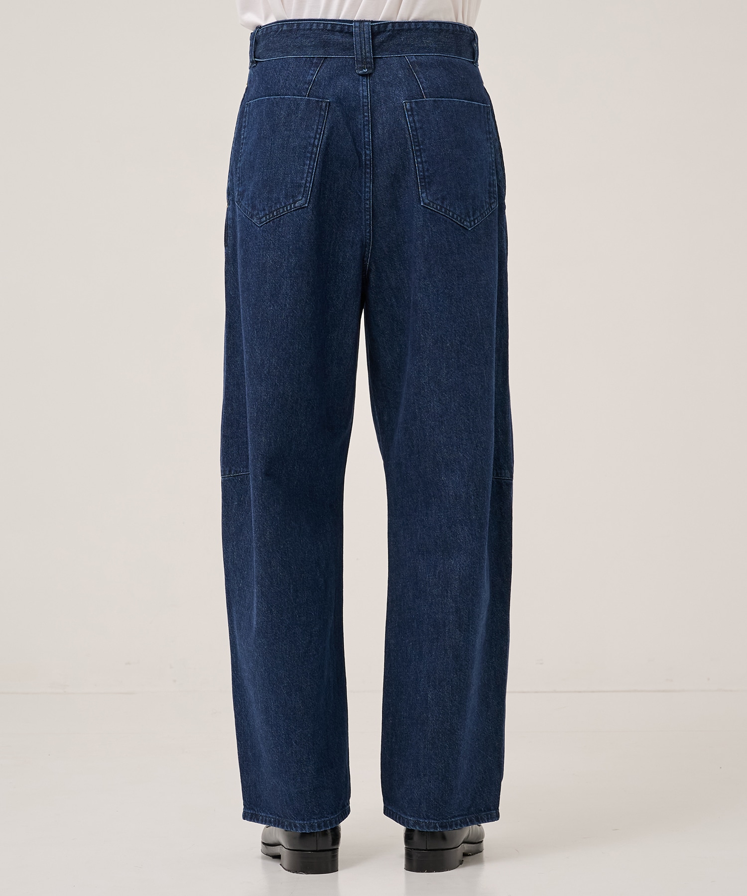 Barrel 1Tuck Wide Denim Pants with Long Belt CULLNI